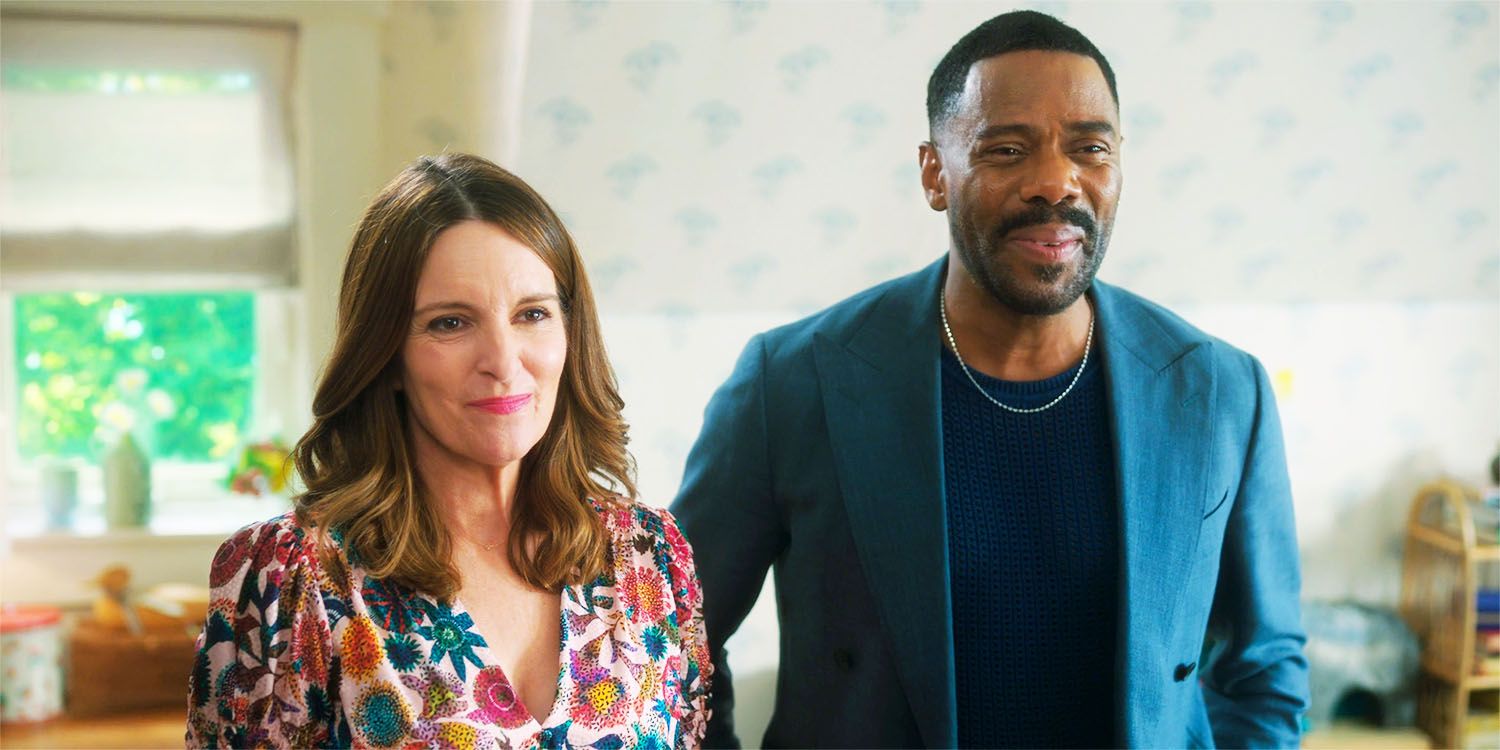 Colman Domingo and Tina Fey standing together and smiling in The Four Seasons