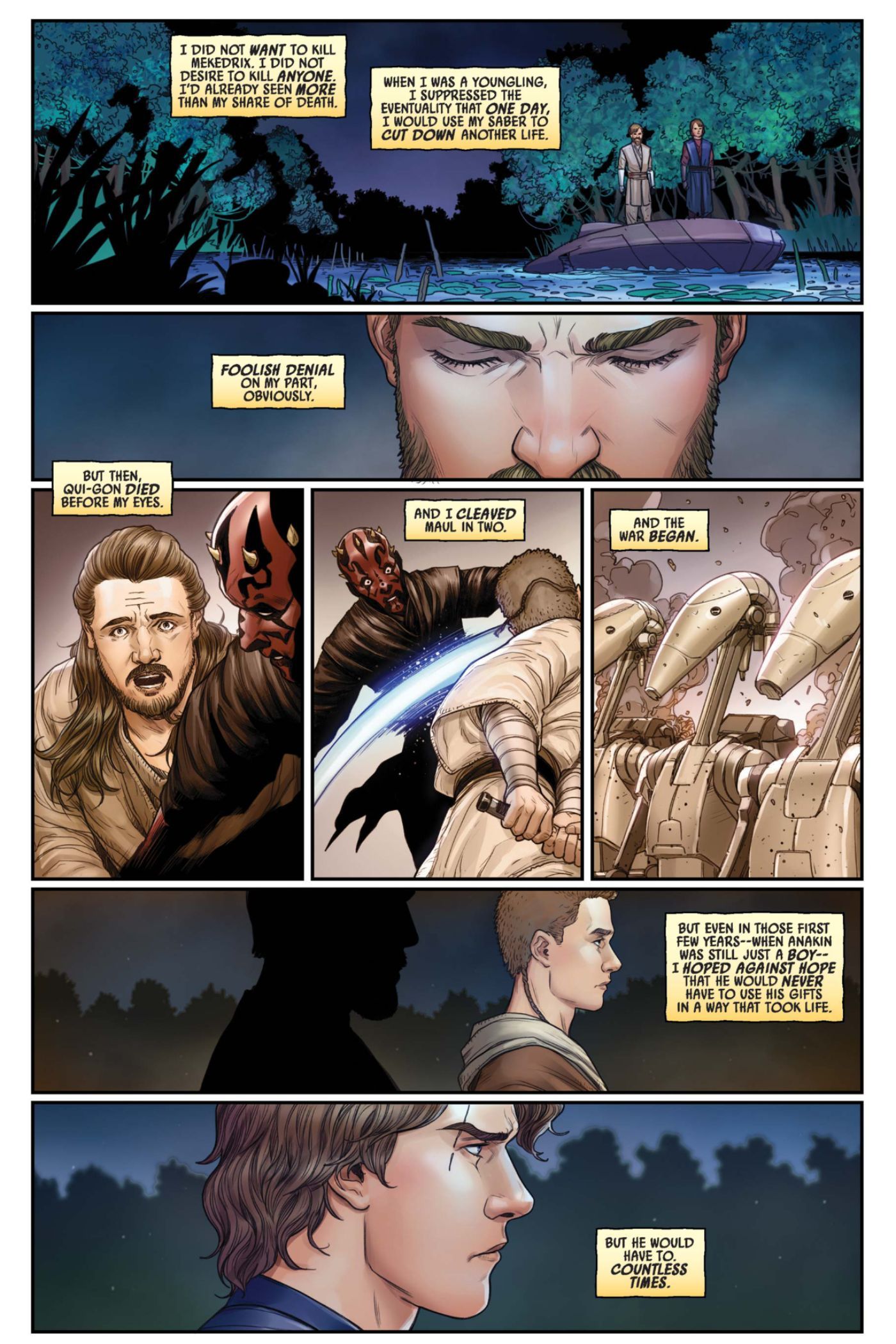 Obi-Wan dopo la morte di Qui-Gon