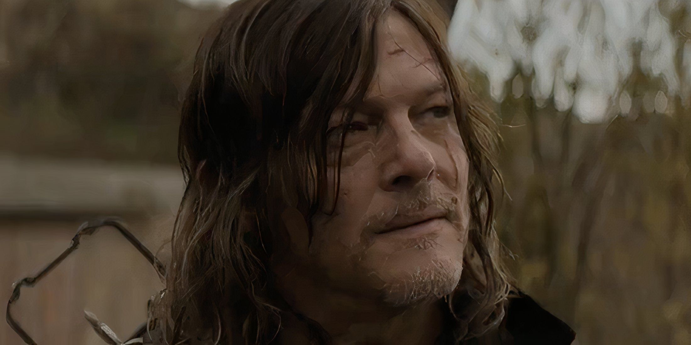 Daryl looking up and to the side in The Walking Dead Daryl Dixon season 3 teaser