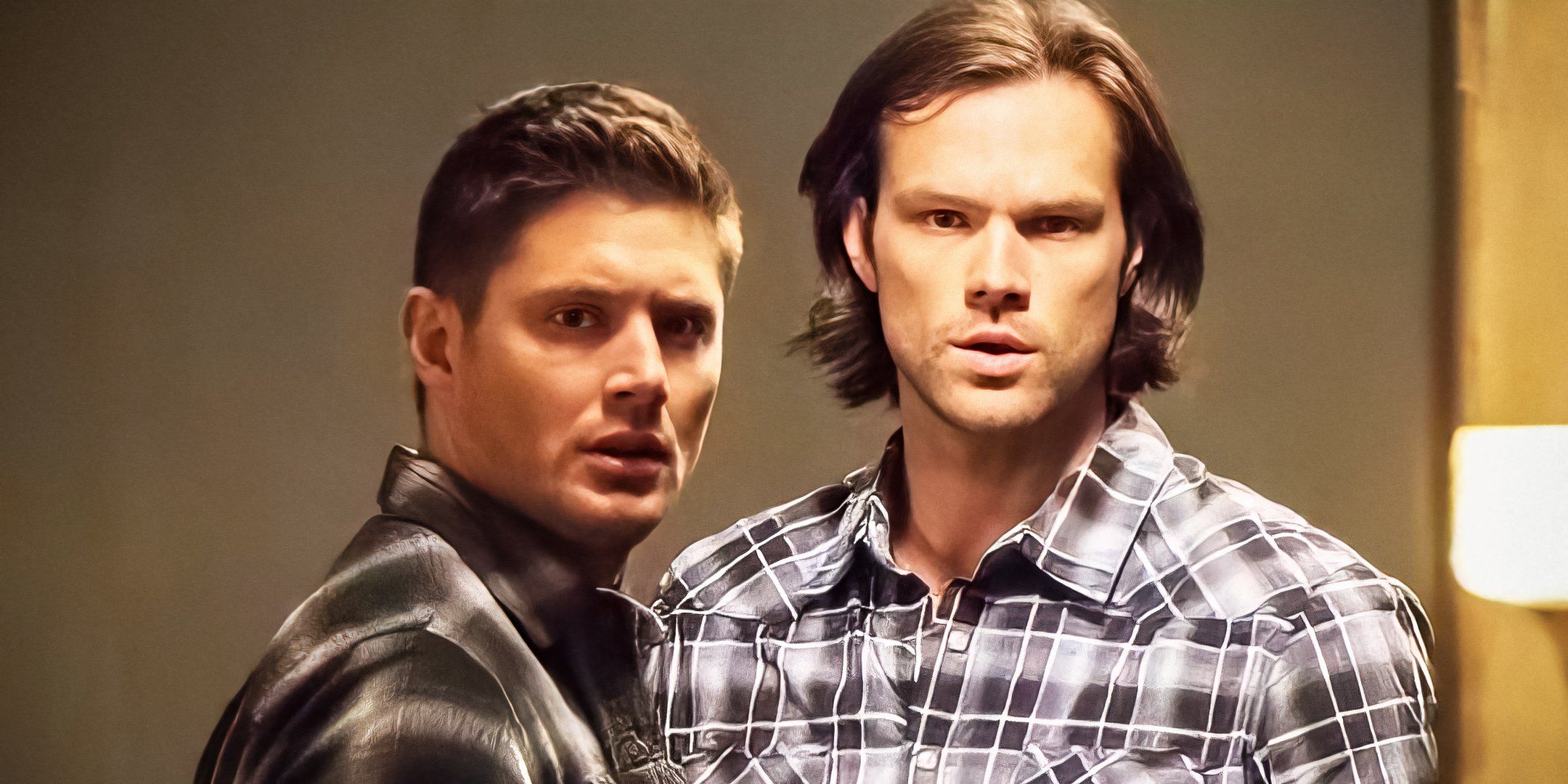 Jensen Ackles as Dean Winchester and Jared Padalecki as Sam in Supernatural.