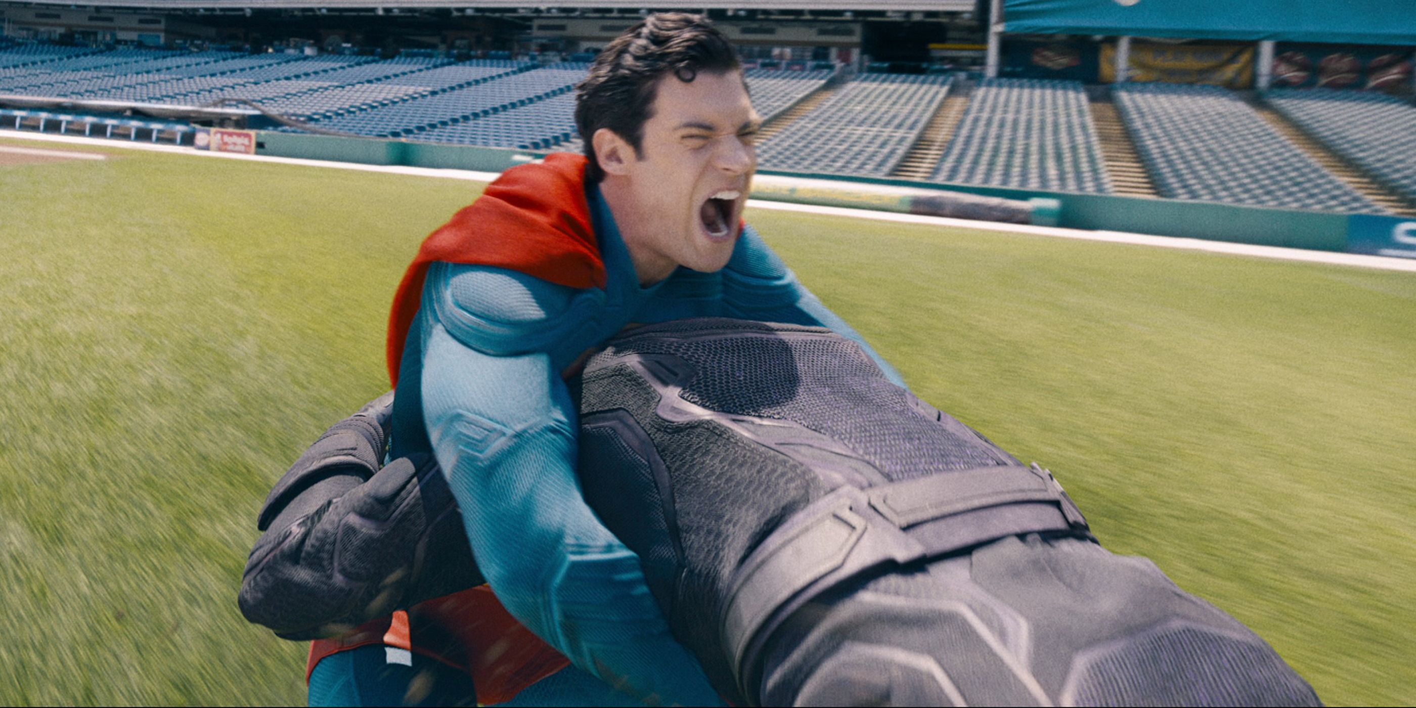David Corenswet's Superman fighting Ultraman