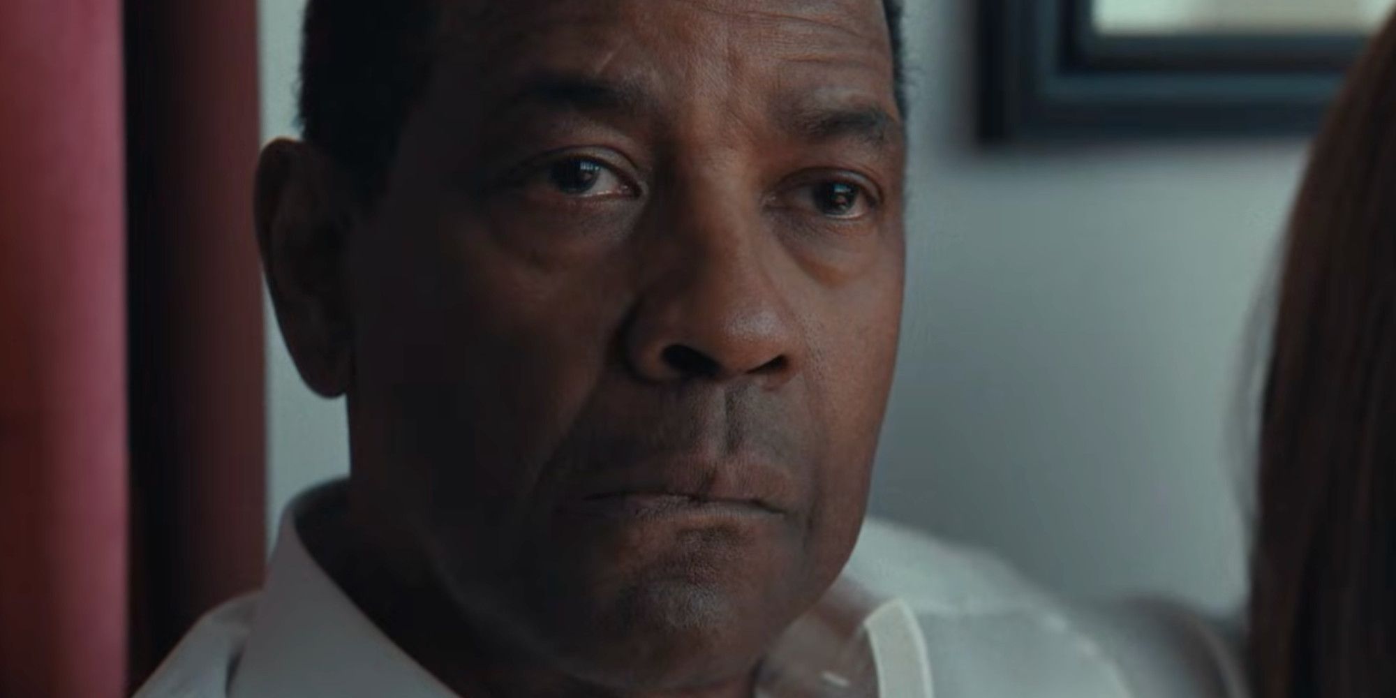 Denzel Washington looking concerned in Highest 2 Lowest 