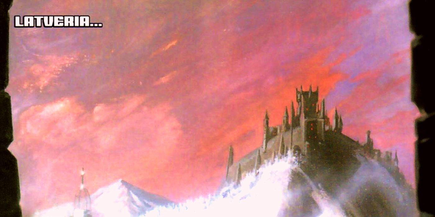 Doctor Doom's castle on a mountain in Latveria in Marvel Comics