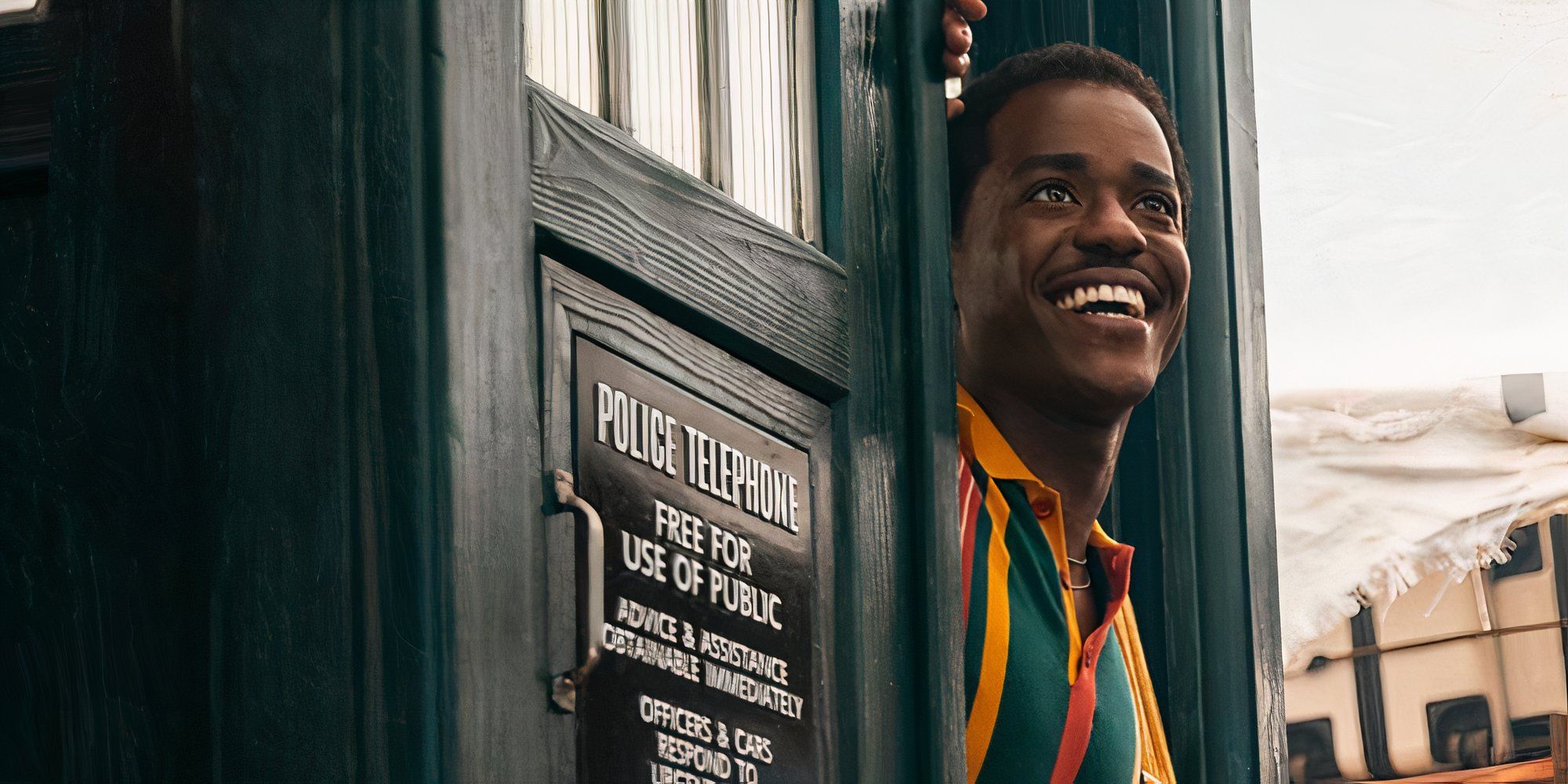 Doctor Who Season 15 The Story and the Engine Ncuti Gatwa as the Fifteenth Doctor and the TARDIS
