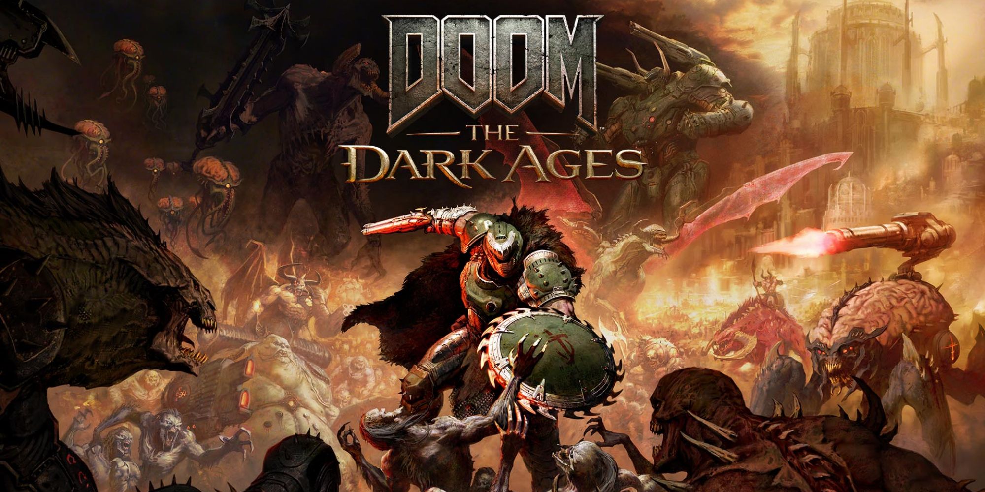 Doom: The Dark Ages key art featuring the slayer killing demons