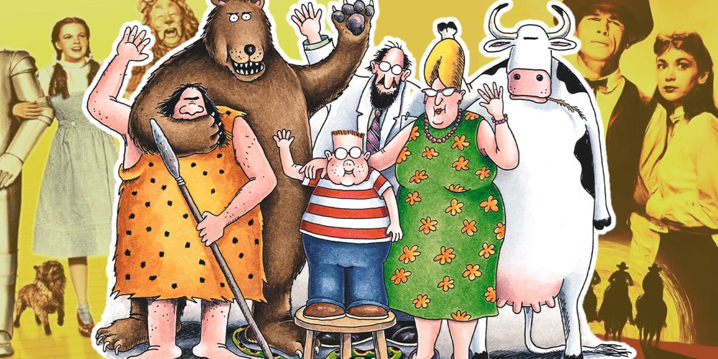 far side characters alongside classic films