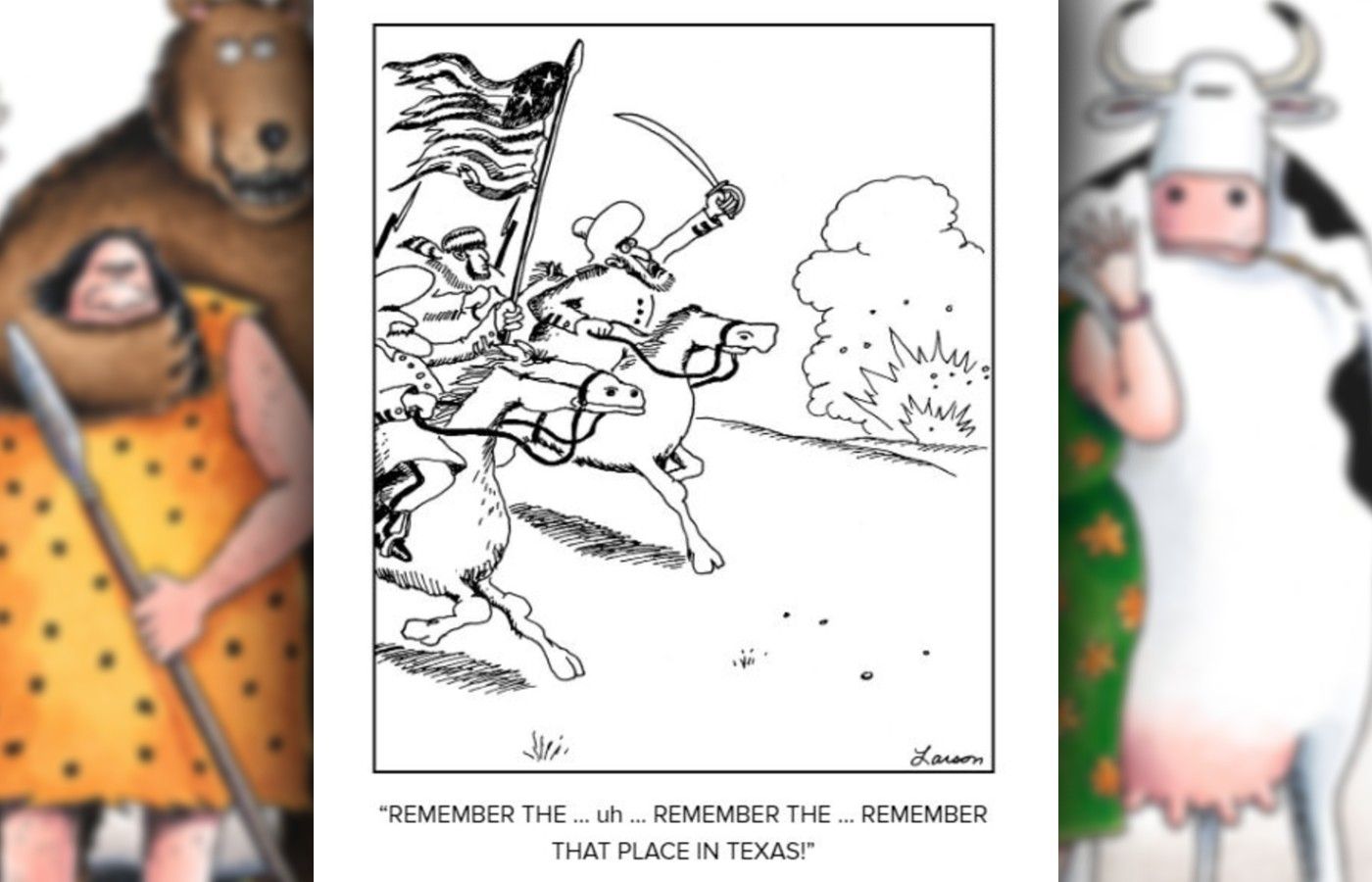 far side comic the alamo