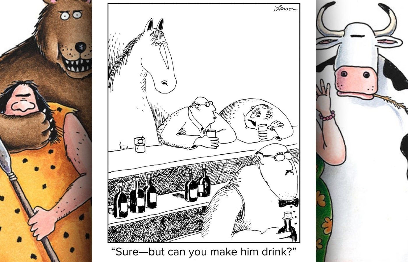 far side lead a horse to water joke