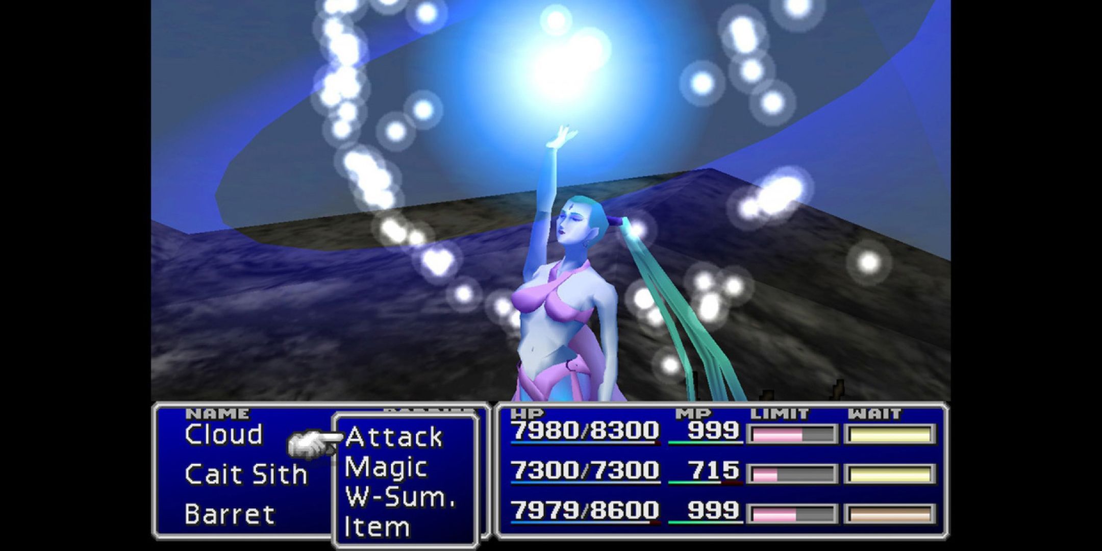 Combattimento in stile originale in FF7