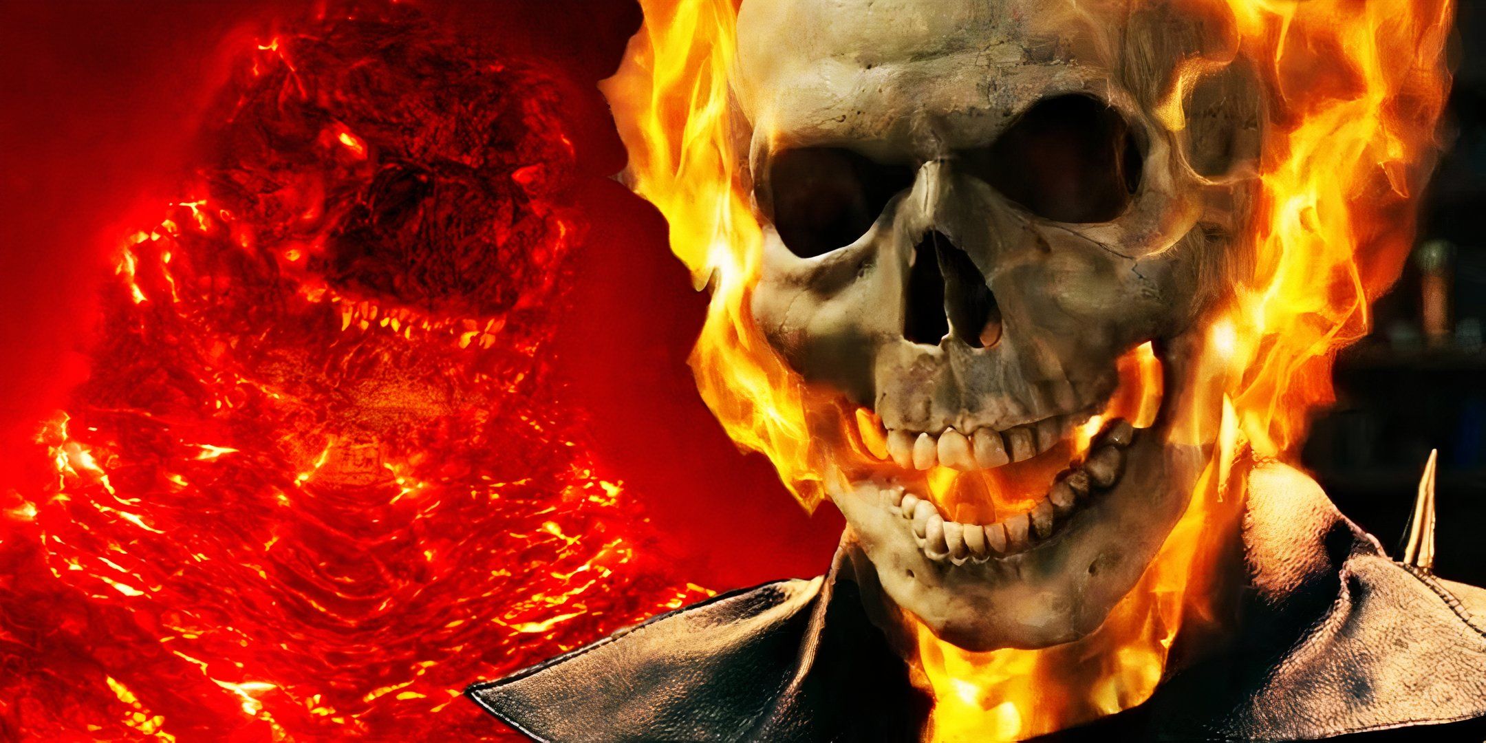 fiery-godzilla-and-movie-version-ghost-rider Godzilla estreia sua forma mais poderosa da história, que faz o rei Ghidorah parecer um inseto
