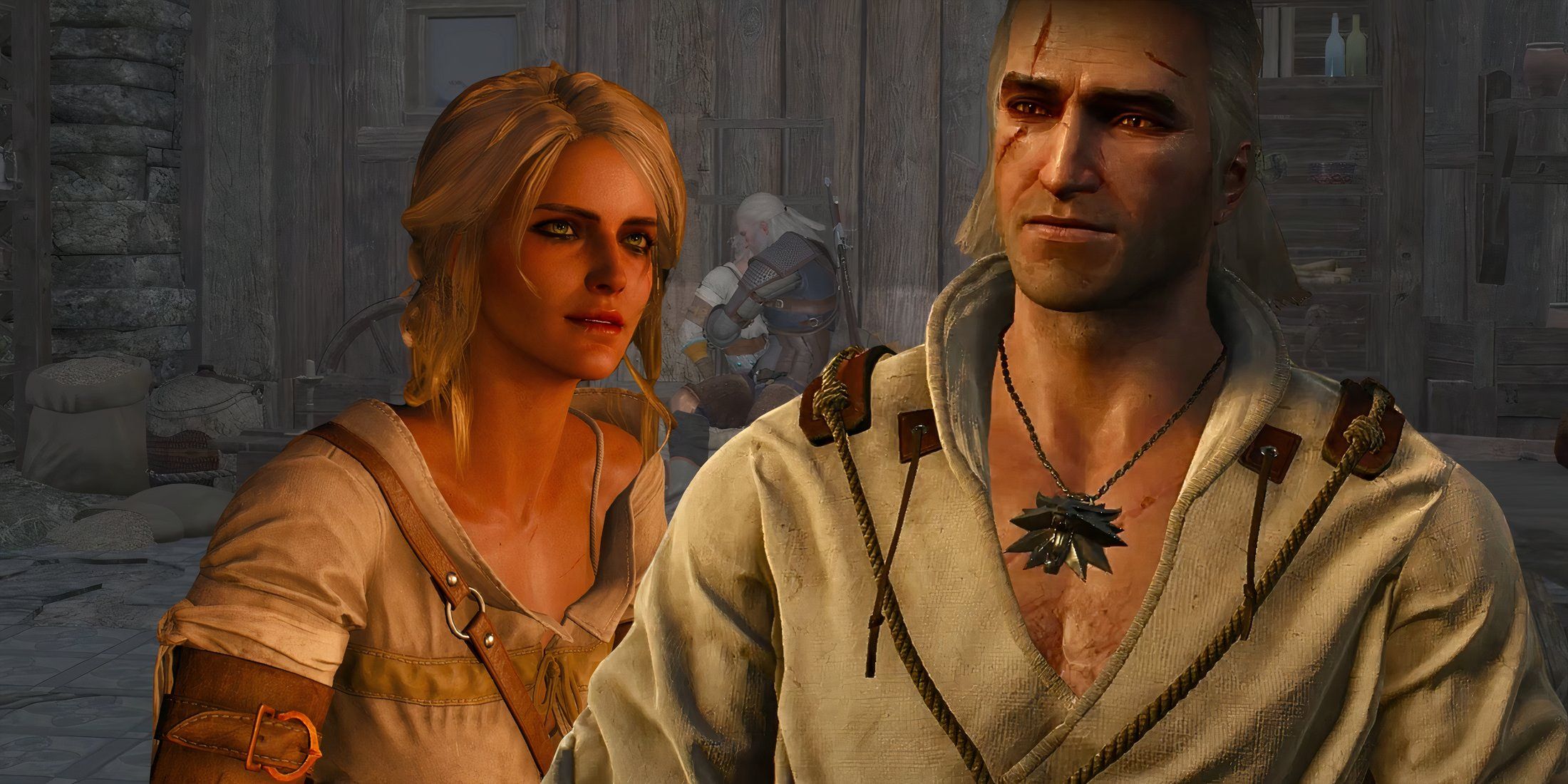 Geralt And Ciri in the The Witcher 3 Wild Hunt.