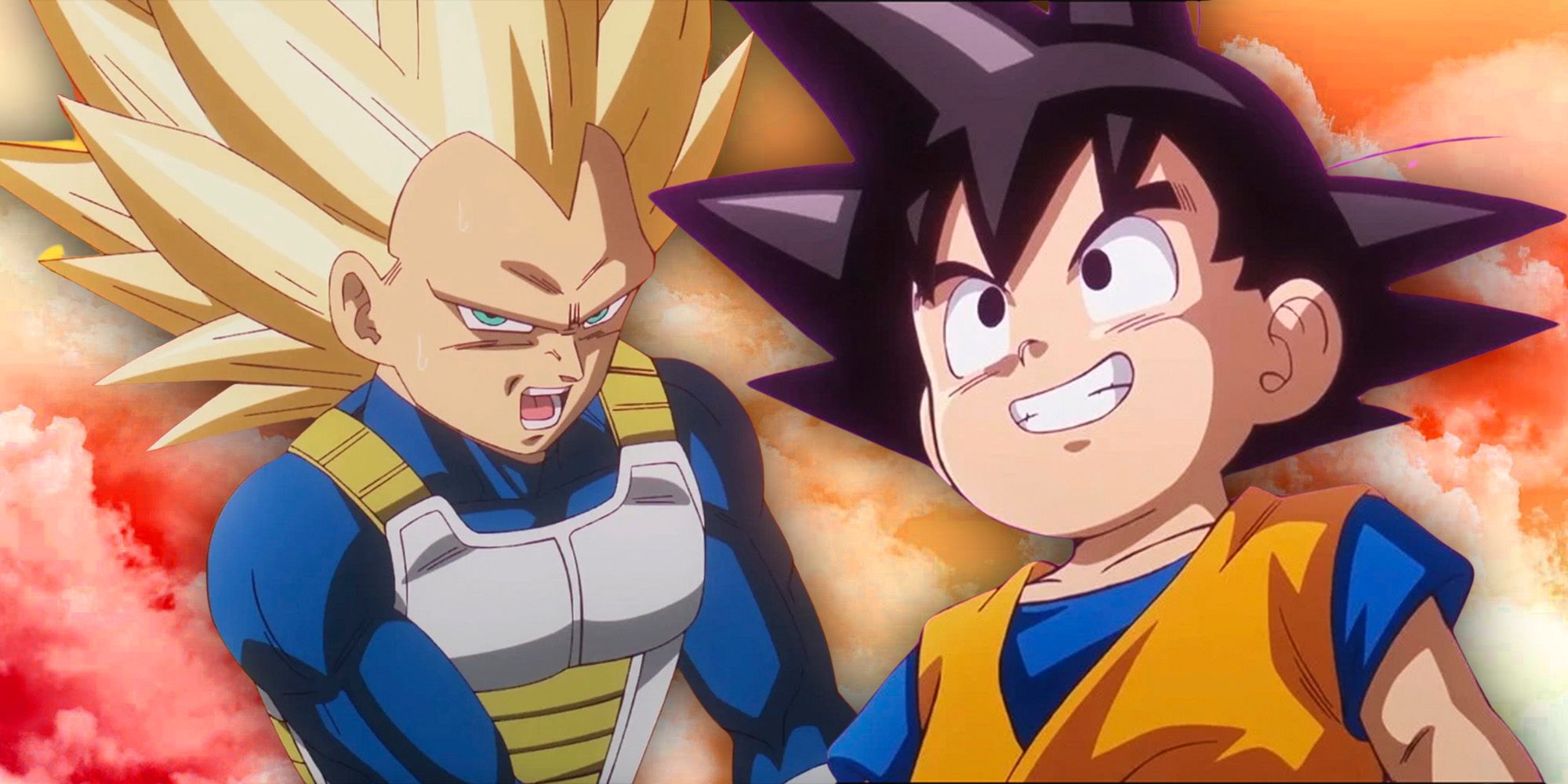 Goku and Vegeta looking happy in Dragon Ball Daima