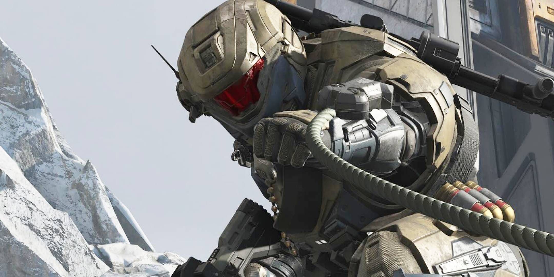 Il giocatore utilizza il rampino in Halo Infinite