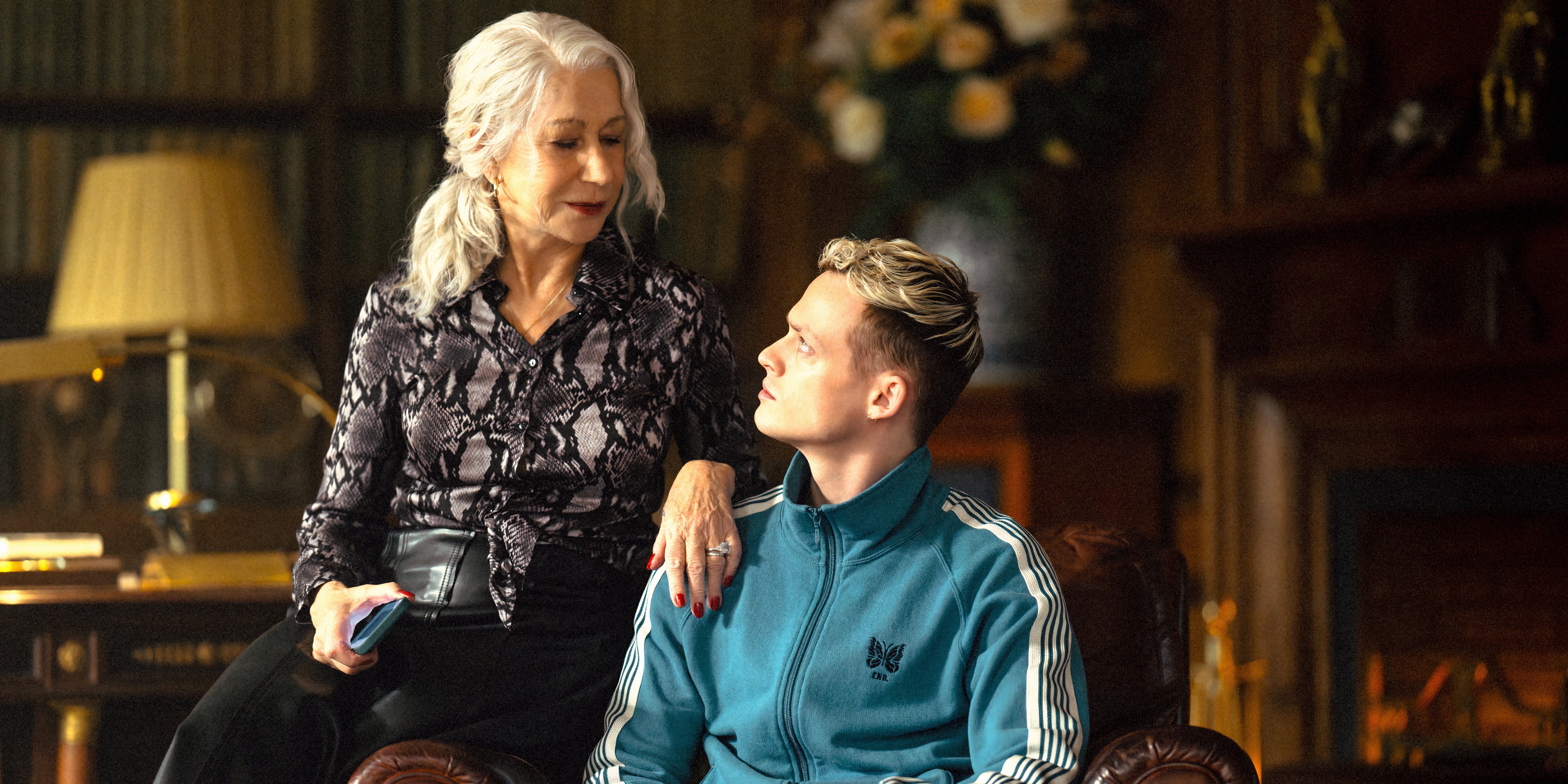 Helen Mirren and Anson Boon in MobLand Episode 6
