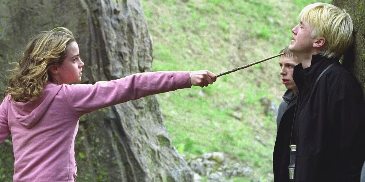 Hermione and Draco in Harry Potter and the Prisoner of Azkaban 