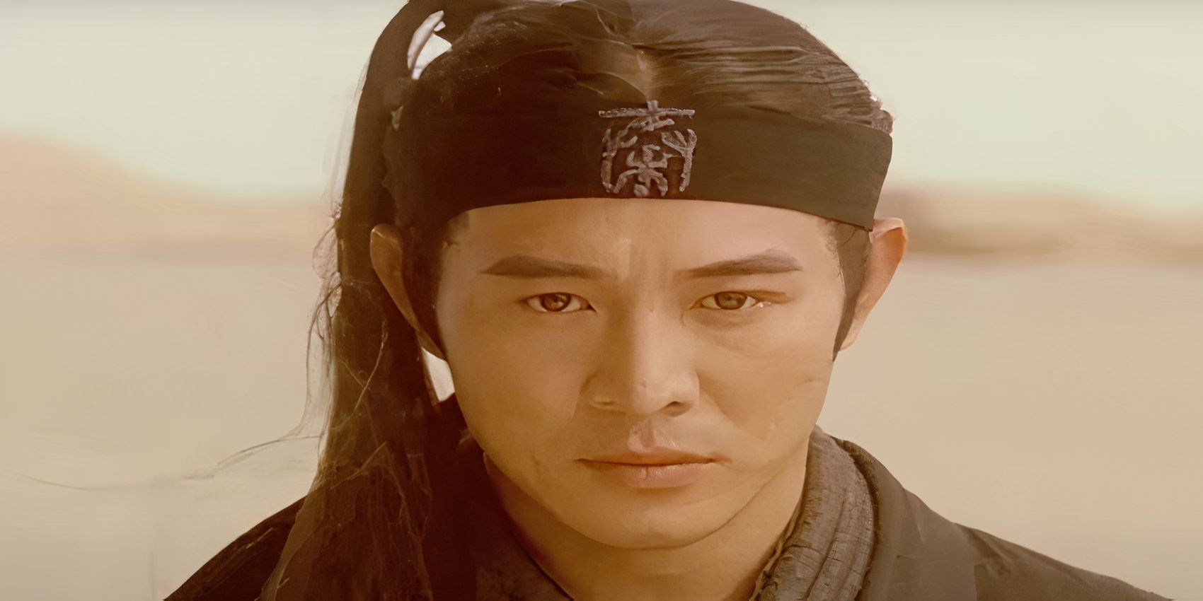 A close up of Jet Li in Hero
