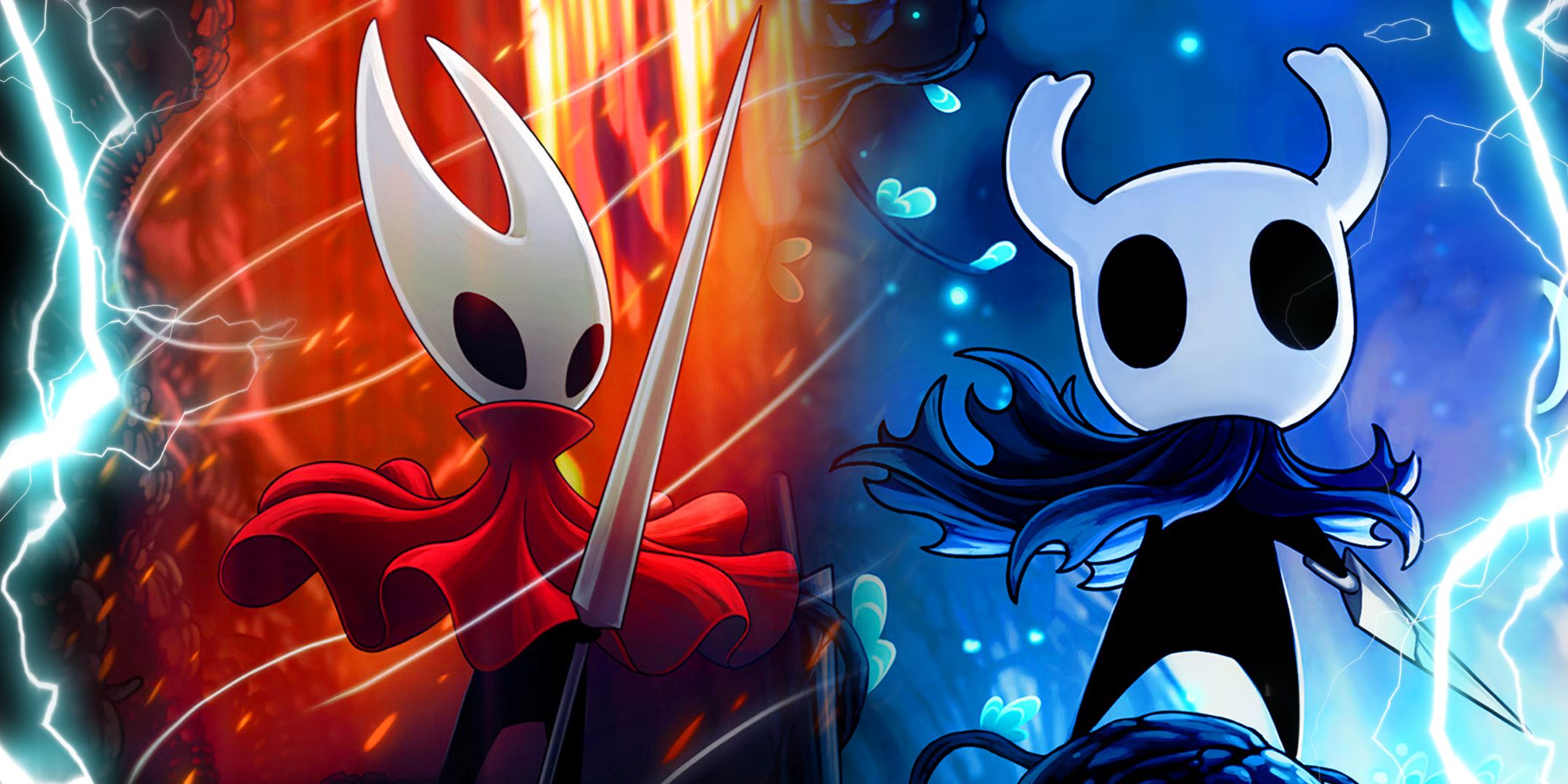 Hollow Knight and Hornet from Silksong