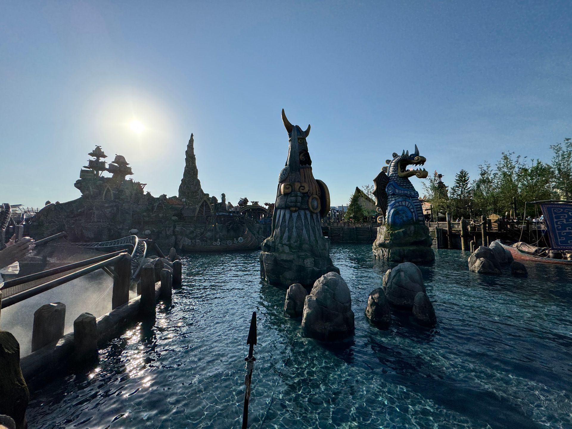 How to Train Your Dragon Isle of Berk Epic Universe Water Statues