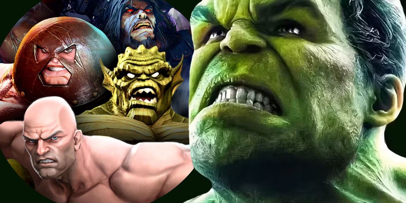 Hulk con vari villain creati da Stan Lee