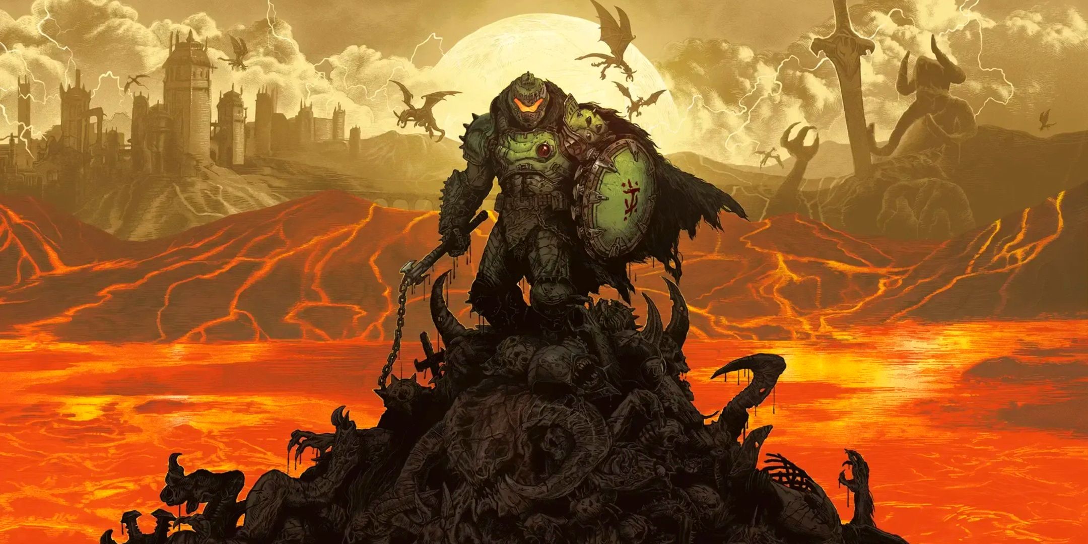Key art for the Premium Upgrade for Doom: The Dark Ages.