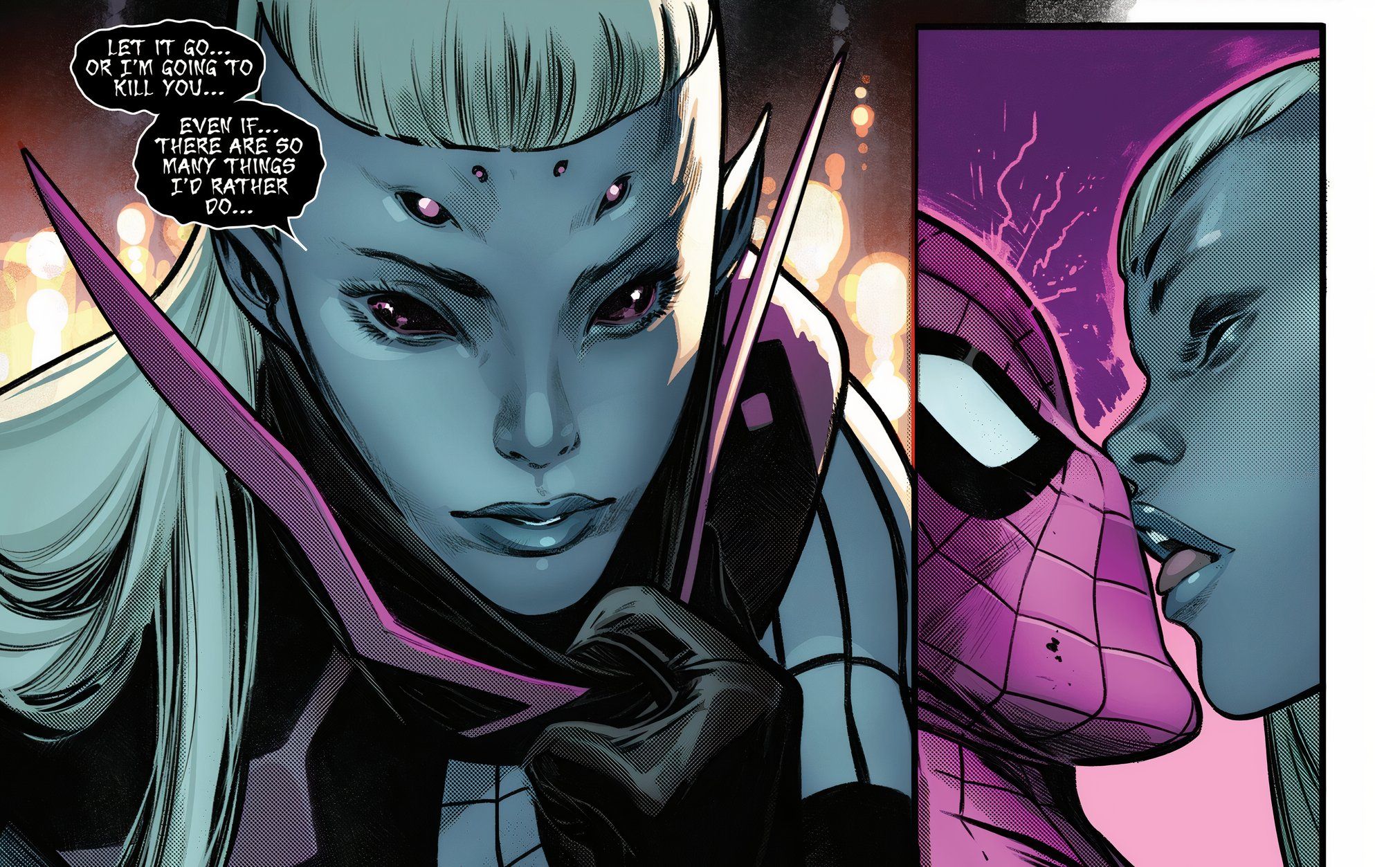 itsy-bitsy-tries-to-kiss-spider-man-marvel Oh não, a Marvel apenas deu ao filho do Homem-Aranha o pior (e mais grosseiro) torção da trama