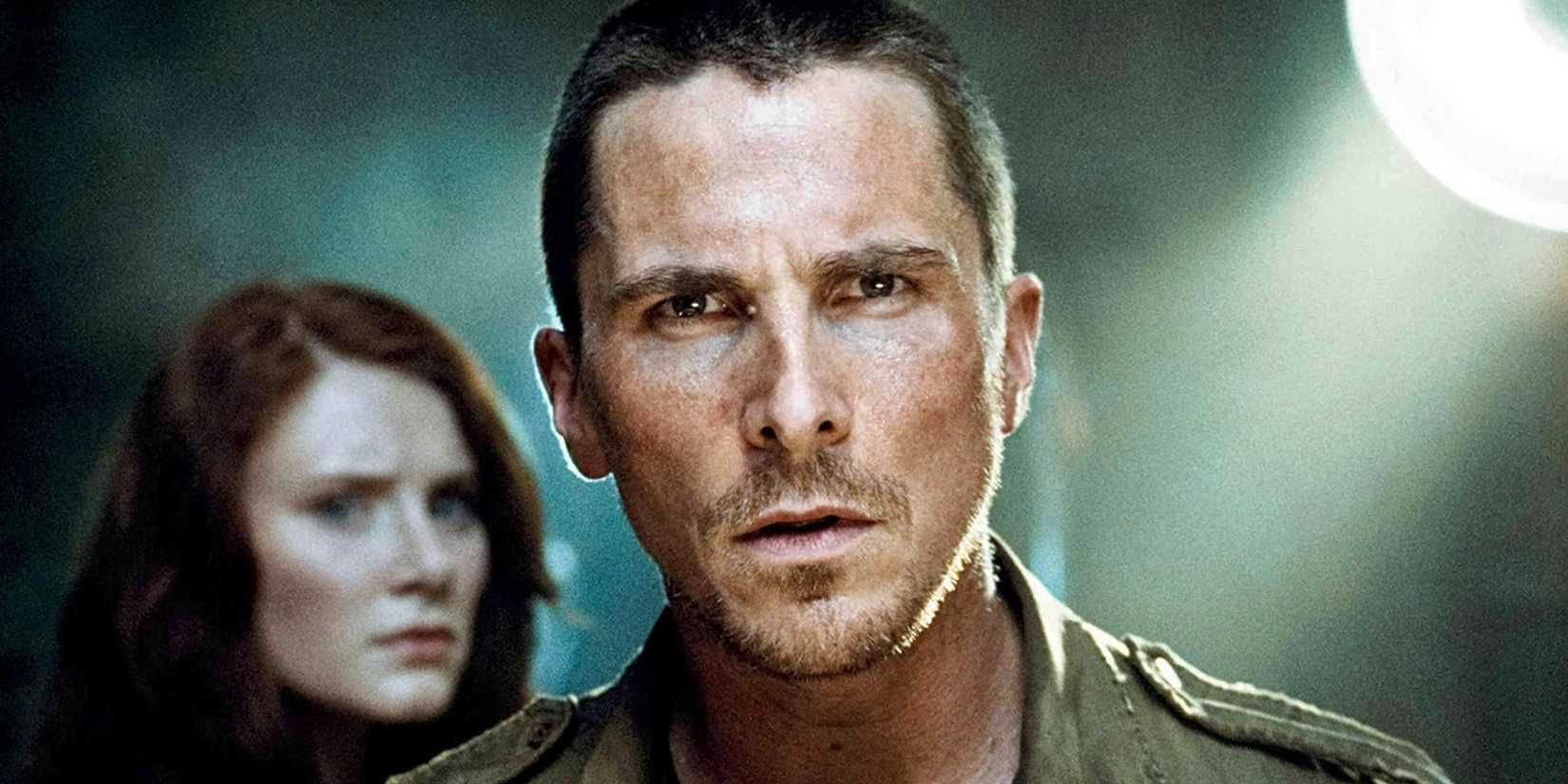 John Connor looks on dramatically in Terminator Salvation