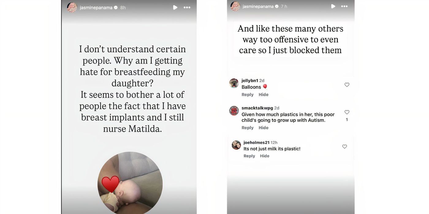Jasmine Pineda en 90 días de prometido sobre historias de Instagram sobre bebé