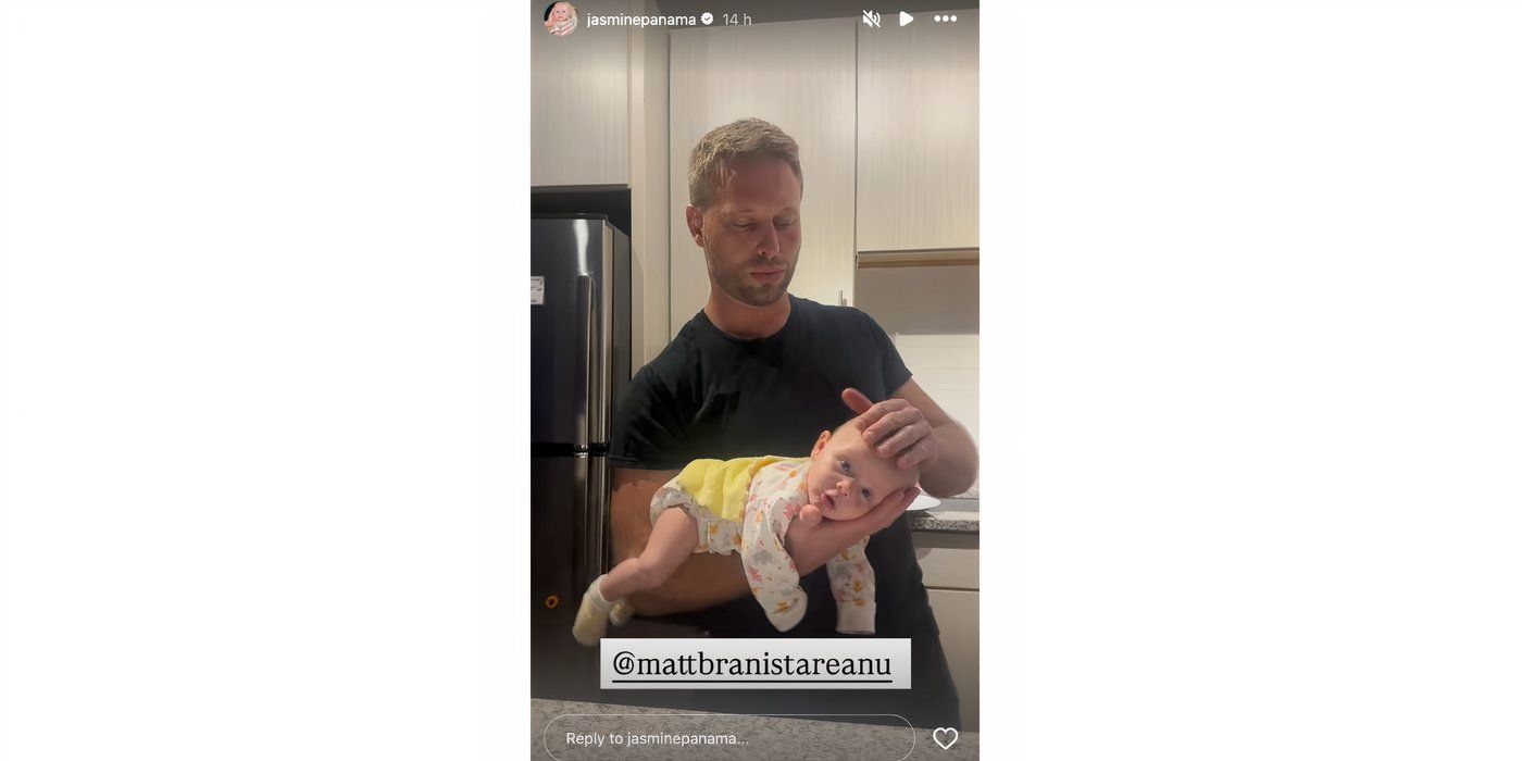 Jasmine Pineda in 90 Day Fiance on Instagram Stories with Matt and baby
