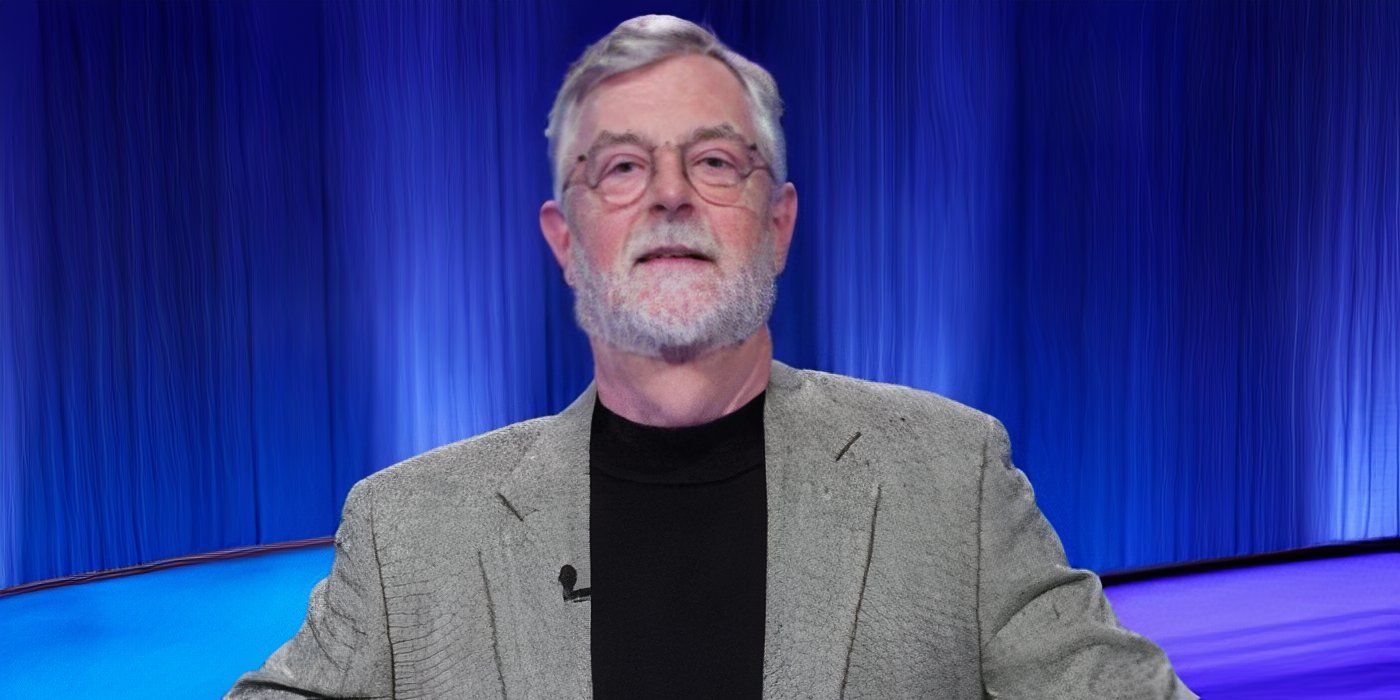 Jeopardy Champion Jim Carpenter Smiling At The Podium