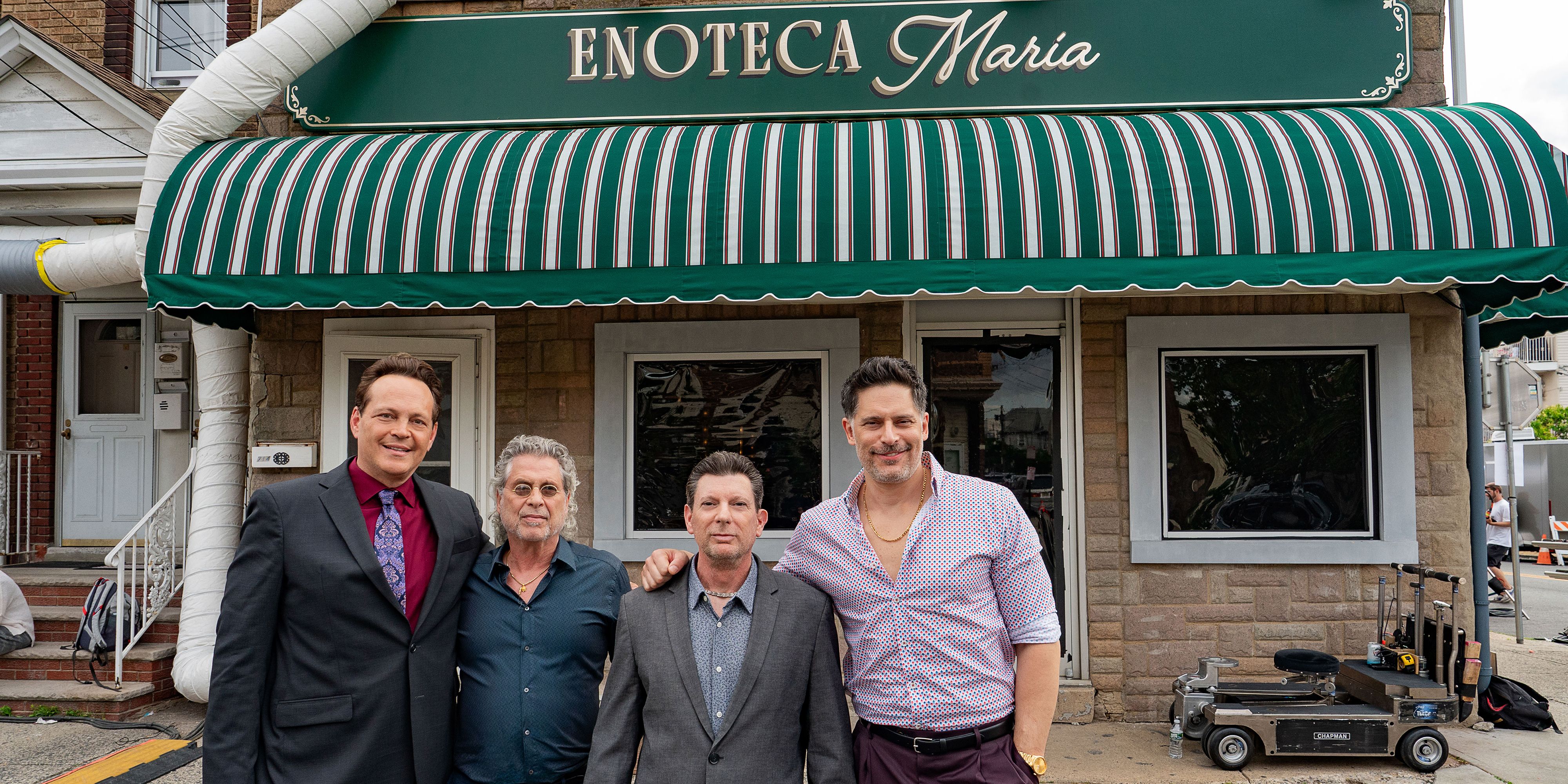 Joe Scaravella posing in ront of restaurant for Nonnas