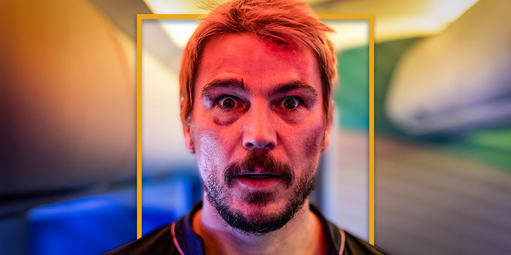 Josh Hartnett looking shocked in Fight or Flight