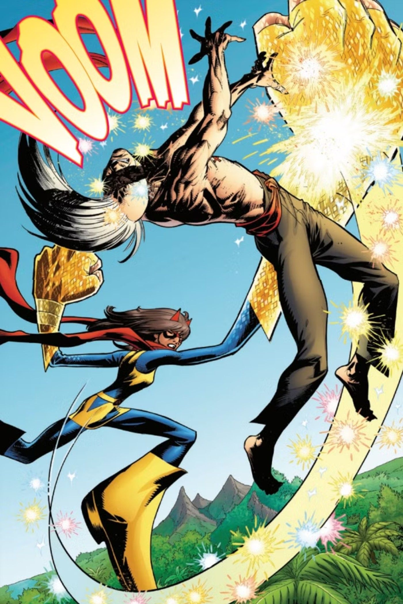 Kamala Khan punches Legion as Ms Marvel in Giant Size X-Men #1