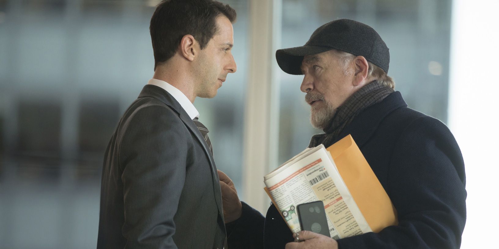 Kendall talks to Logan in Succession