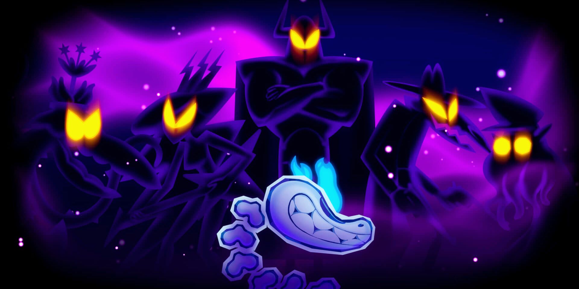 Kulebra and the Souls of Limbo artwork showing Kulebra facing dark souls.