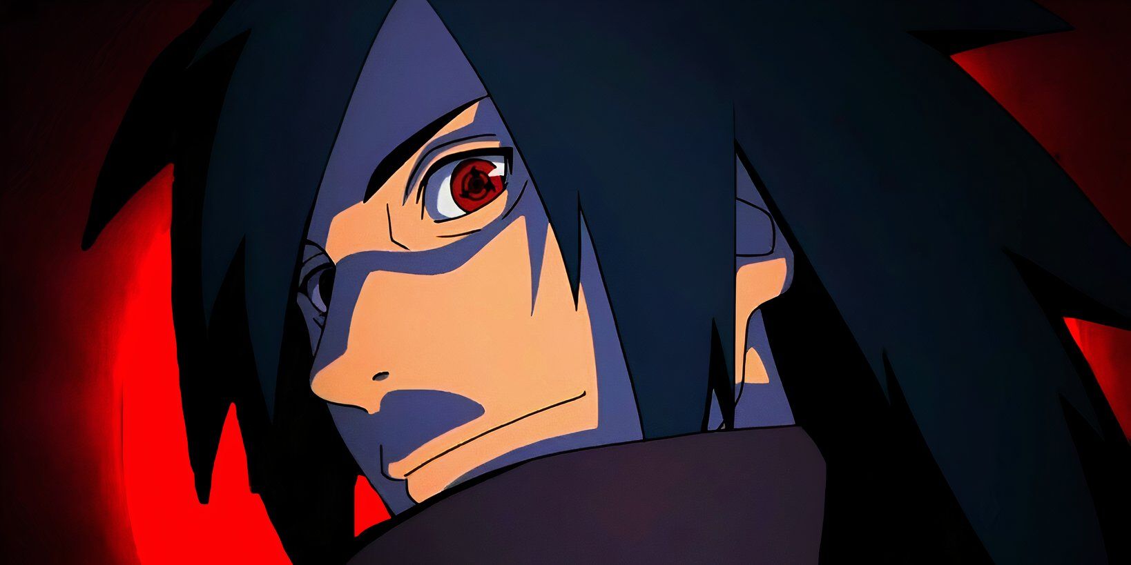 Madara Uchiha from Naruto using his Mangekyo Sharingan