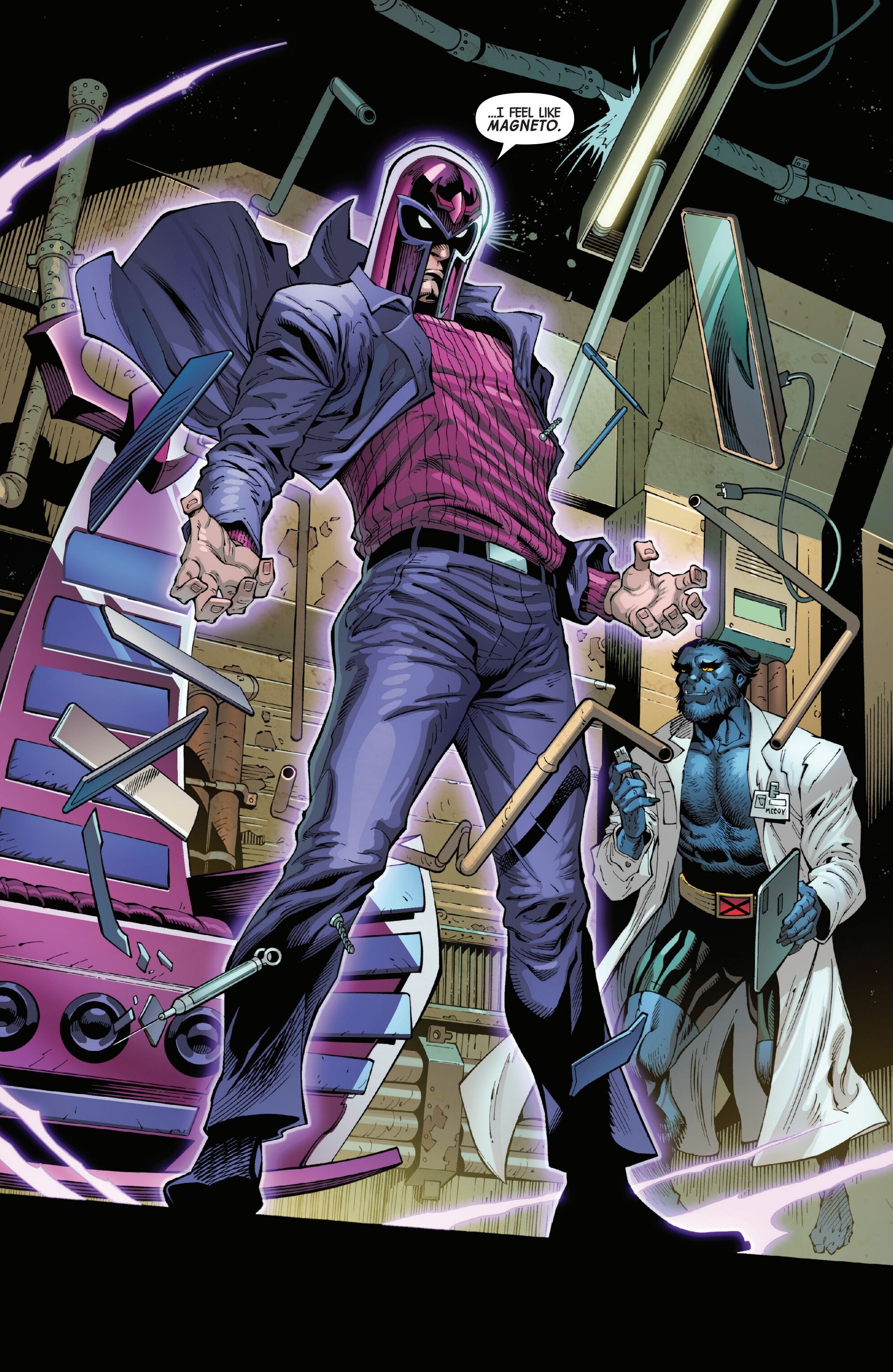 Magneto se eleva de la silla con casco