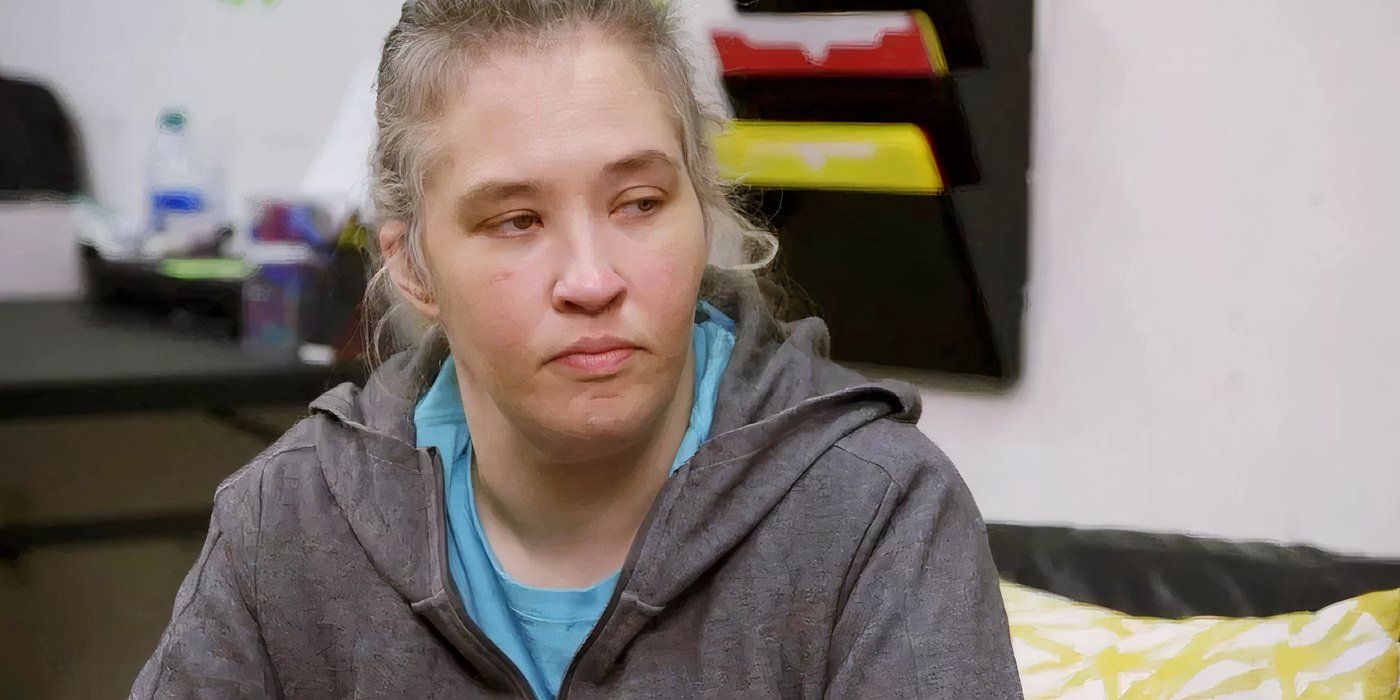 Mama June Shannon in Mama June- Family Crisis looking sad in grey sweatshirt
