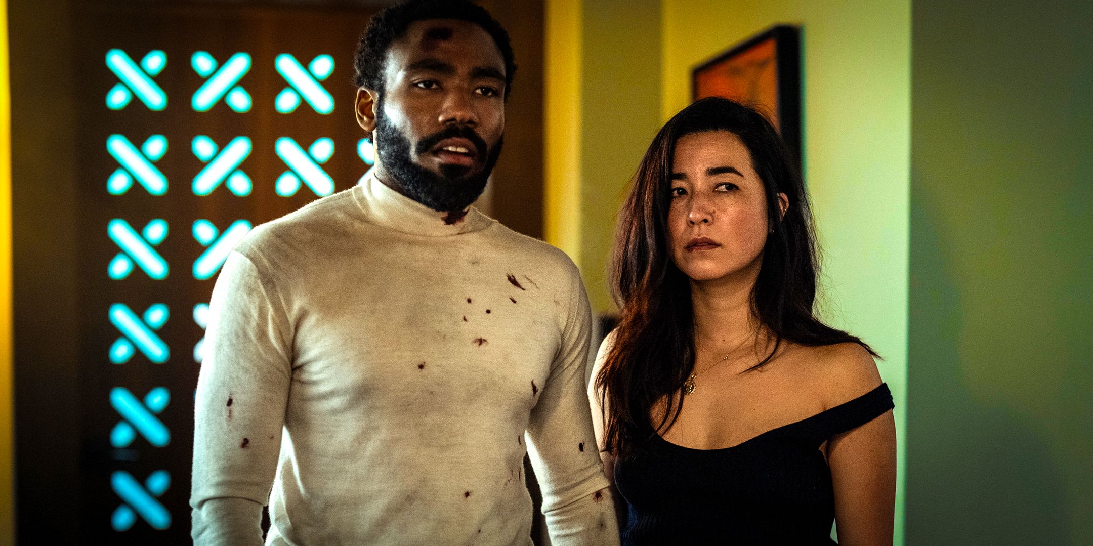 Maya Erskine and Donald Glover in Mr. & Mrs. Smith season 1