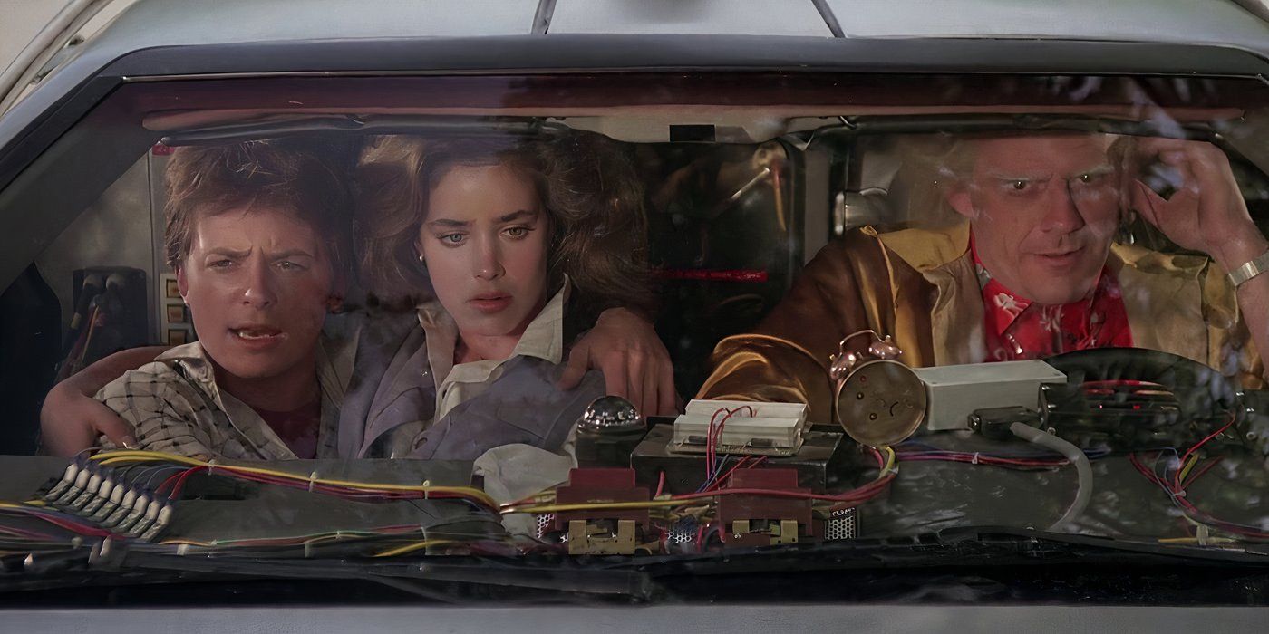 Marty, Jennifer, and Doc in Back to the Future Part 2