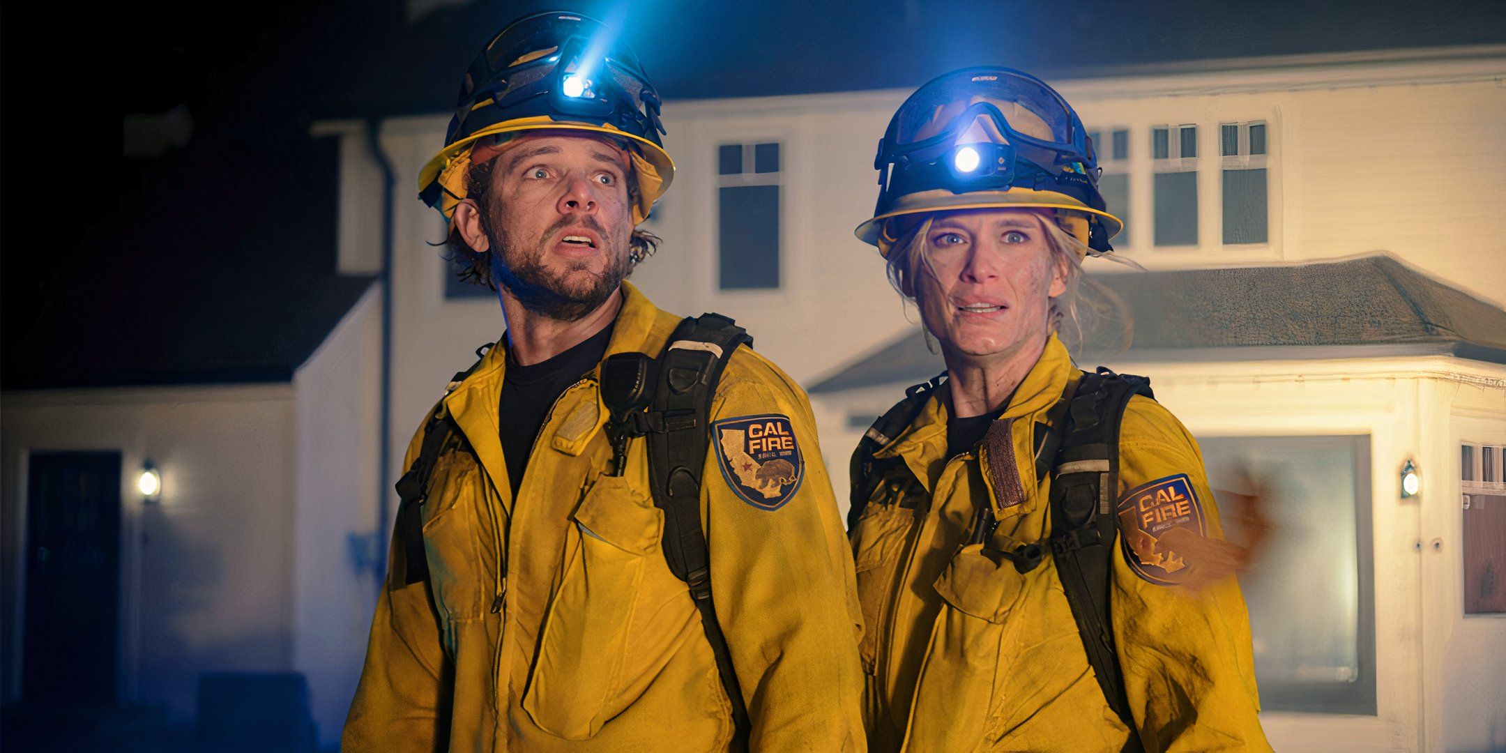 Max Thieriot as Bode Leone and Leven Rambin as Audrey James in Fire Country season 3, episode 9