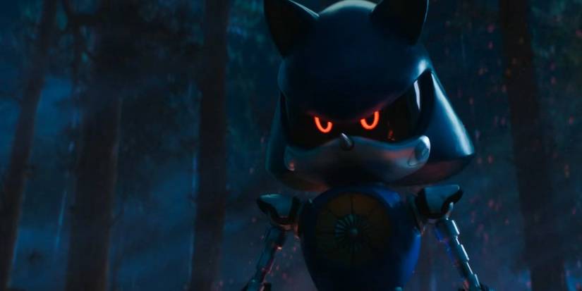 The Metal Sonic has his eyes glowing in Sonic the Hedgehog 3 