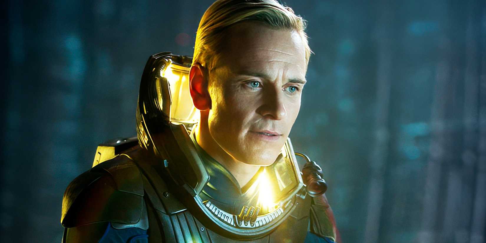 David looks on with a slight smirk in Prometheus