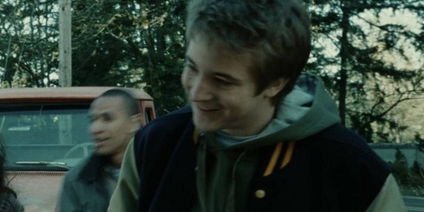 Mike Wearing Forks letterman jacket in Twilight