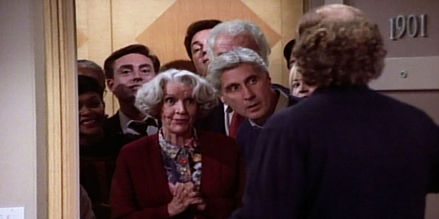 Os vizinhos aparecem na porta de Frasier em Frasier