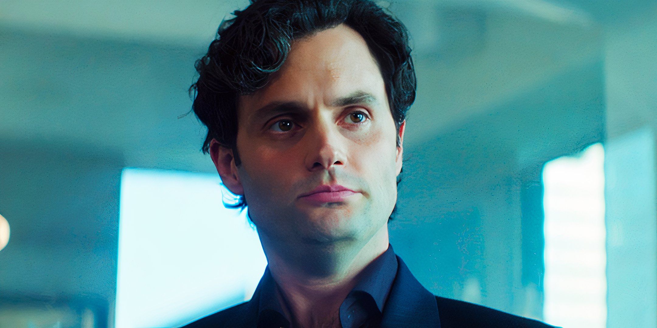 Penn Badgley as Joe Goldberg looking angry in You season 5