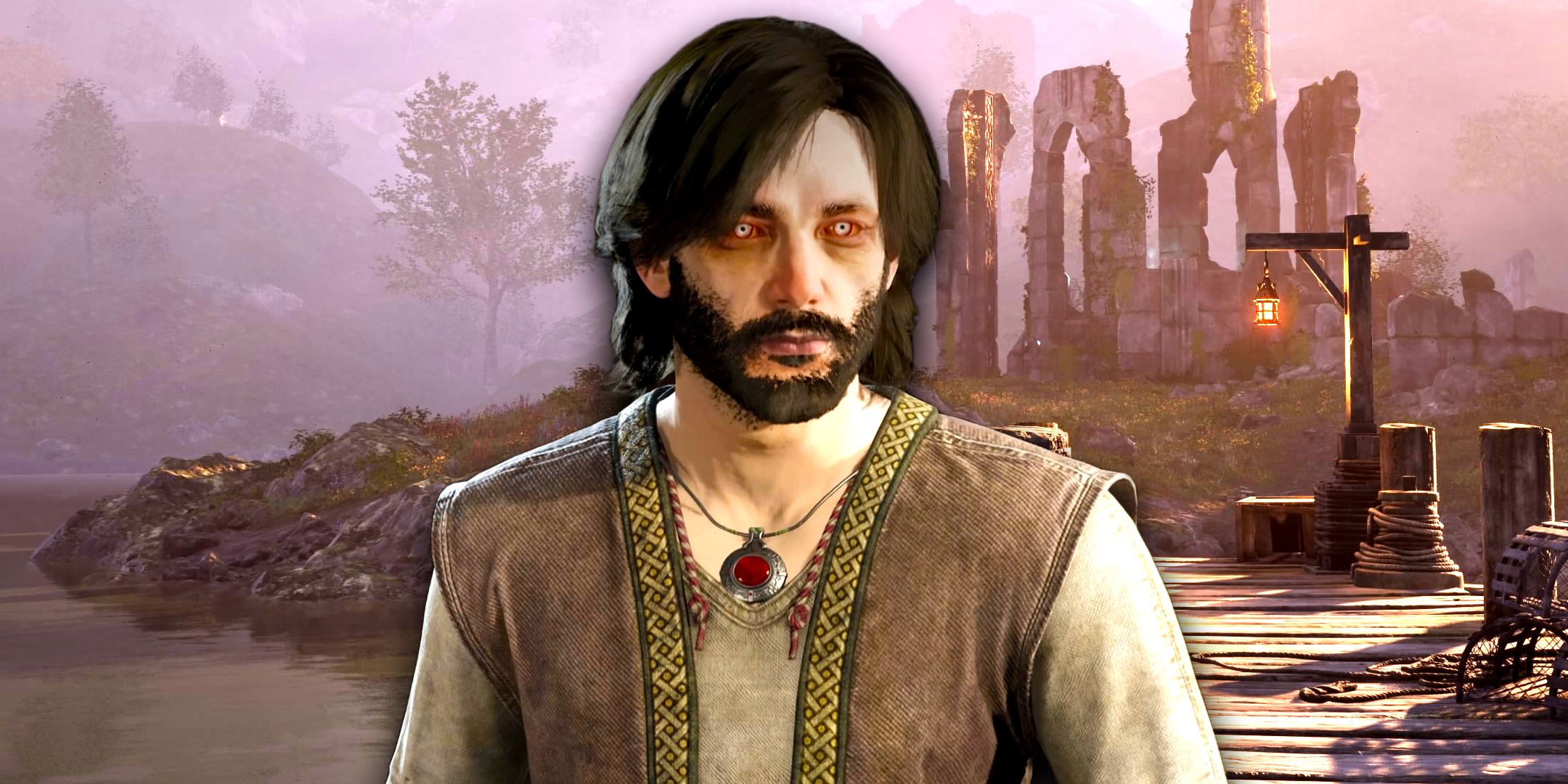 An Oblivion Remastered player character in front of docks outside the Imperial City