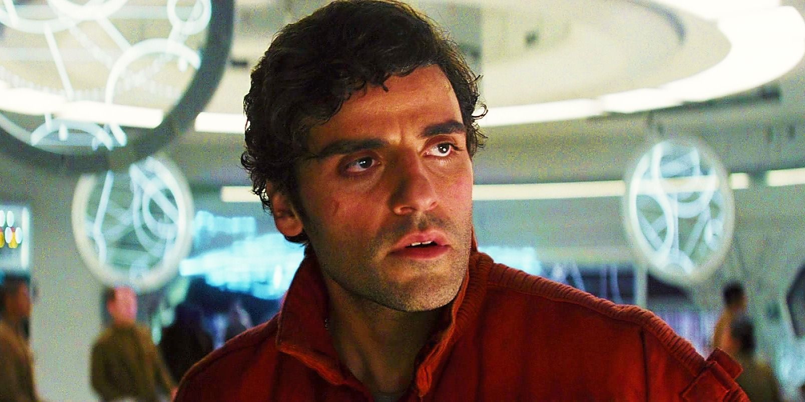 Oscar Isaac as Poe Dameron in The Last Jedi
