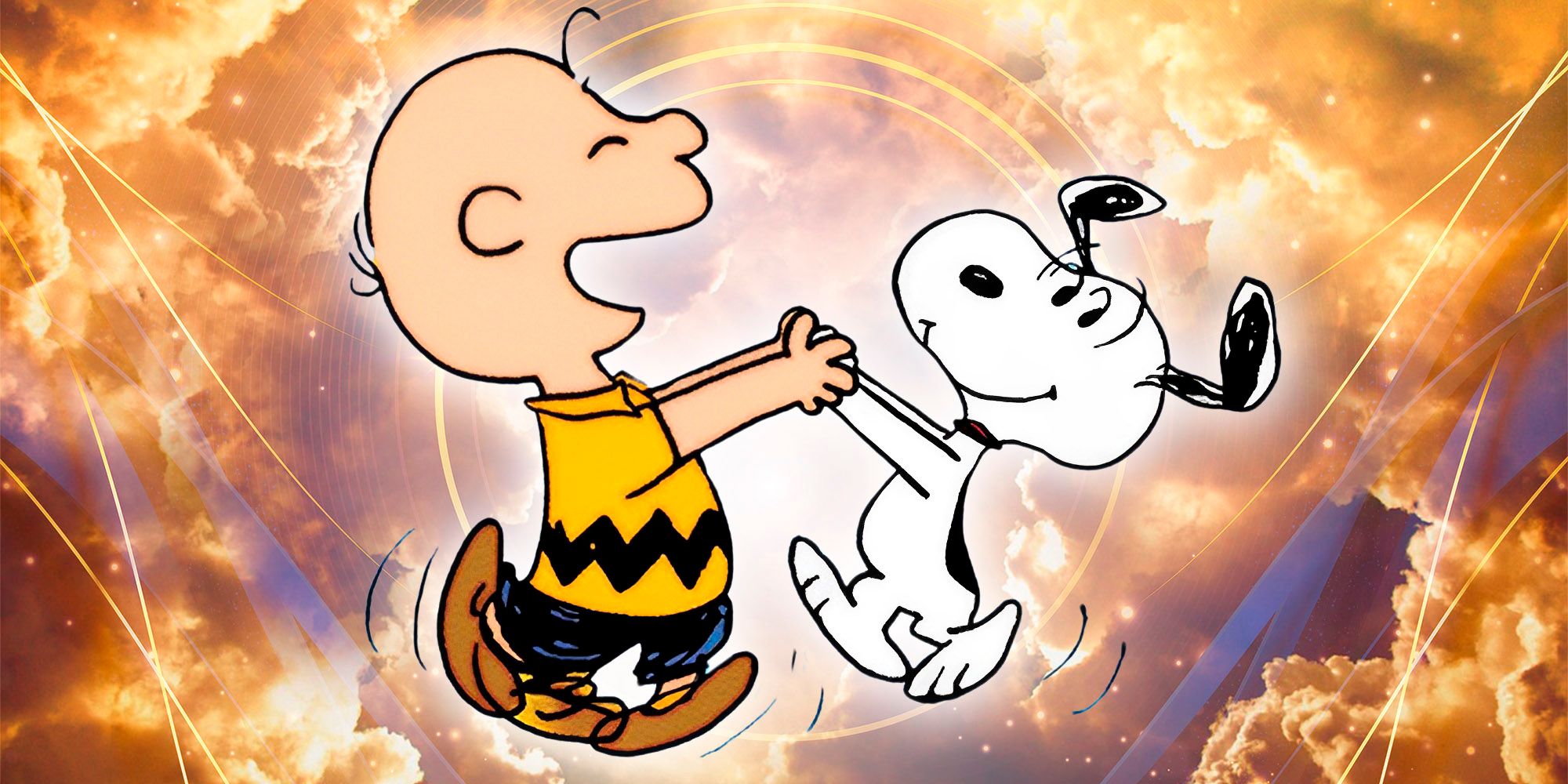 Peanuts and golden sky