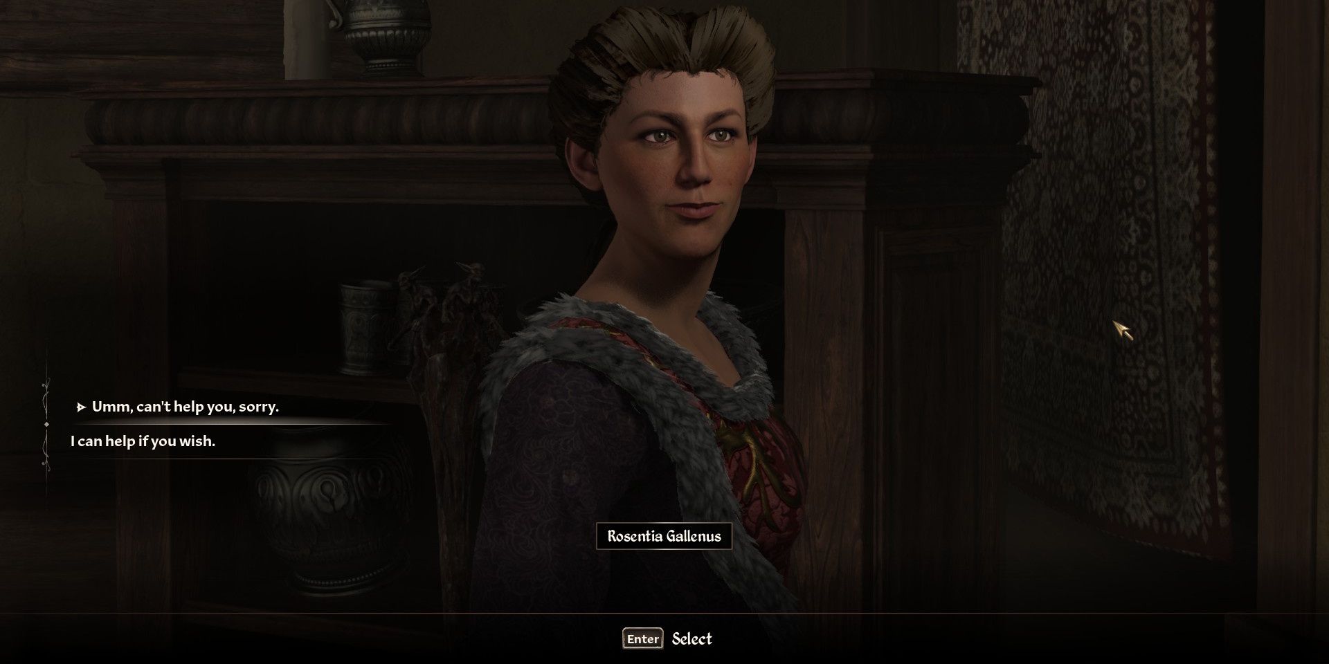 Player offering to help Rosentia Gallenus with the scamps in Oblivion Remastered