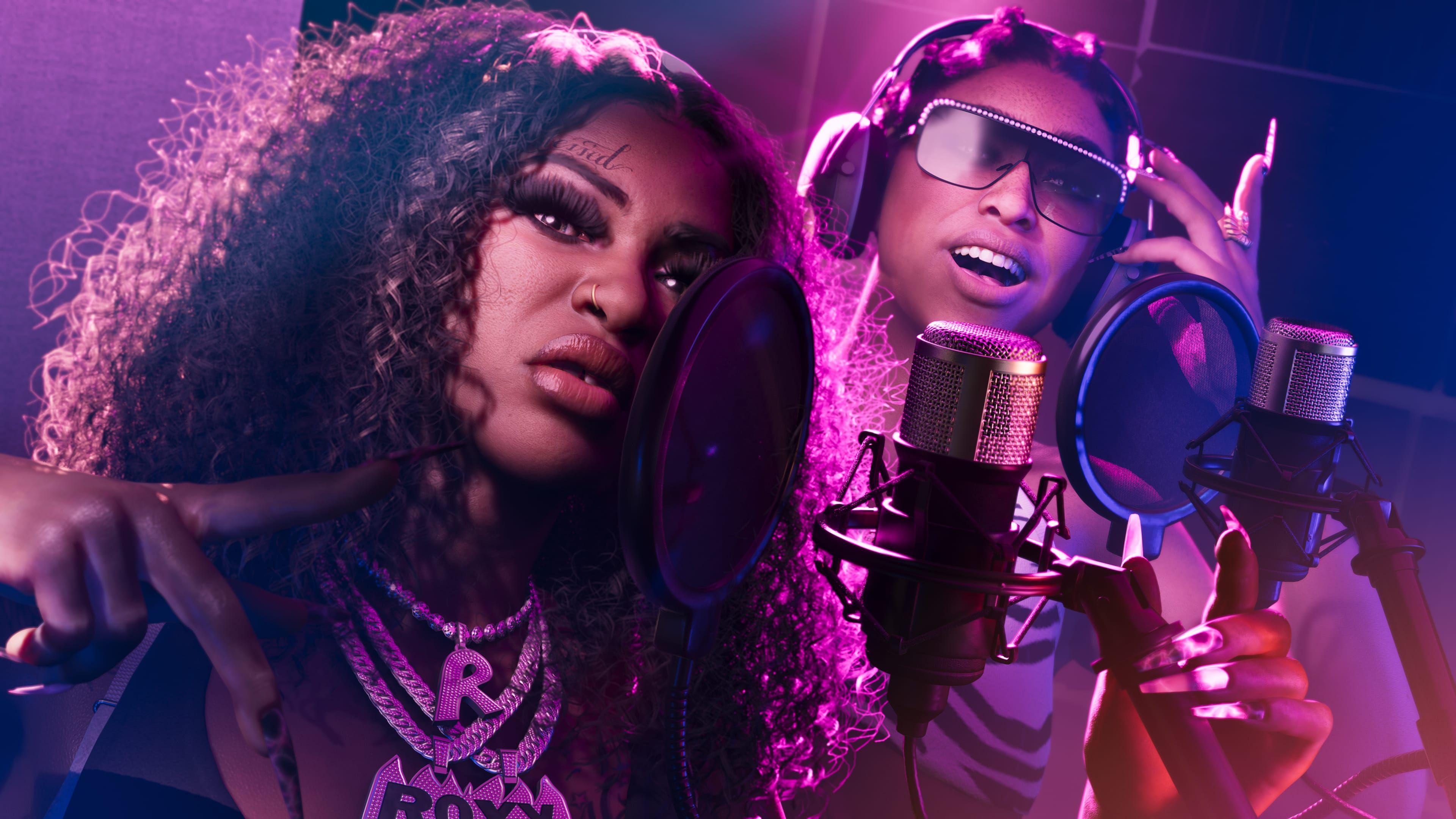 GTA 6 characters Real Dimez in the recording studio